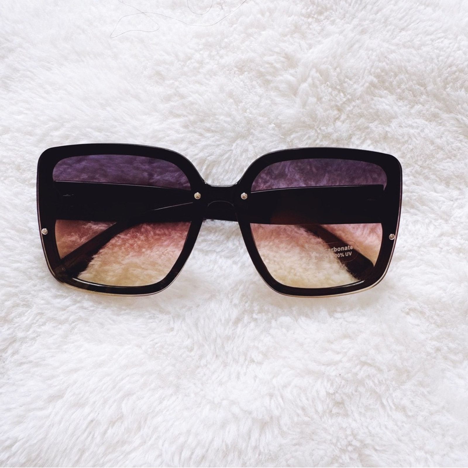 Other Abby Black & Pink Square Frame Sunglasses Size ONE SIZE - 1 Thumbnail