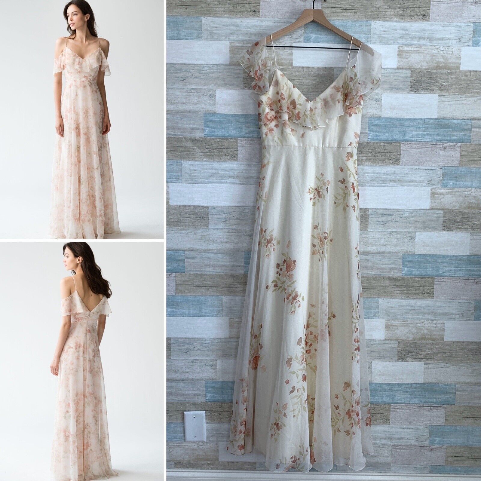 Jenny Yoo Mila Bridesmaid Gown Dress Eden Ivory Floral