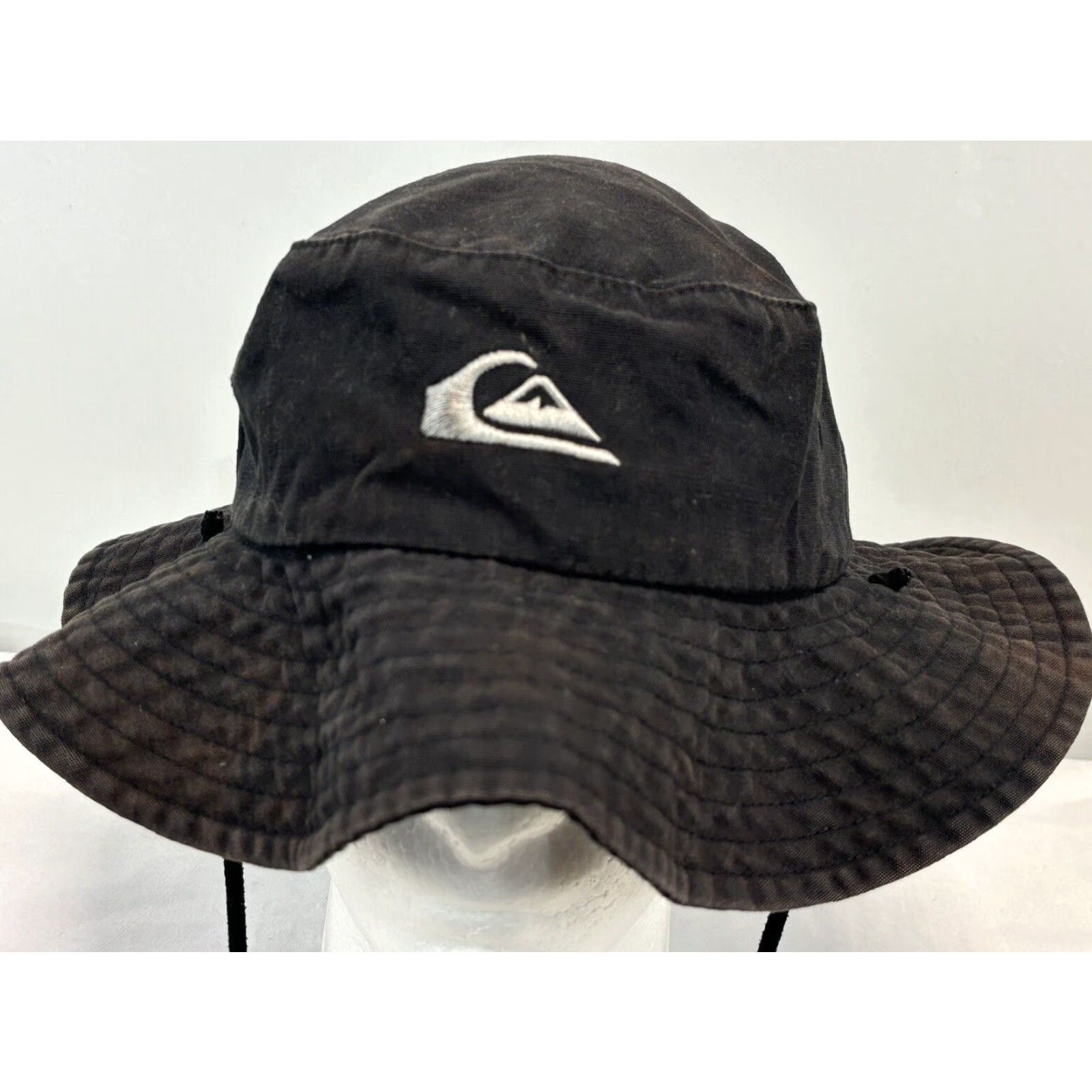 Quiksilver Quiksilver Boonie Hat Category: Hat Adult S Black Twill Adjustable Chin Strap Casual Travel Outdoor Mens Size ONE SIZE - 2 Thumbnail