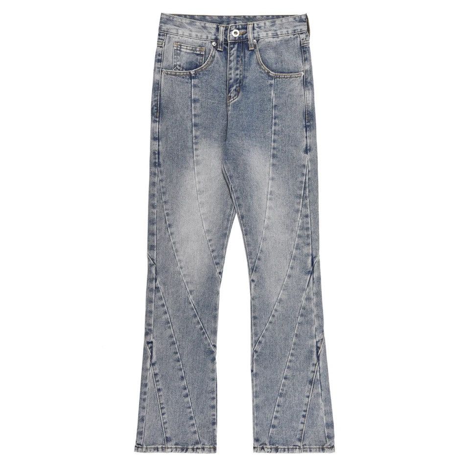 Japanese Brand × Vintage Skinny Jeans Men Streetwear Autumn Blue Slim Trousers Y2k Size US 33 - 6 Thumbnail
