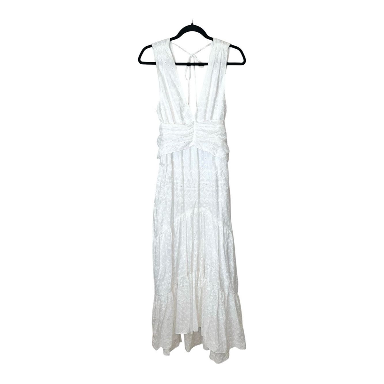 MISA Los Angeles MISA Los Angeles White Eyelet Maxi Dress NWT Size Large Mad Size L / US 10 / IT 46 - 3 Thumbnail