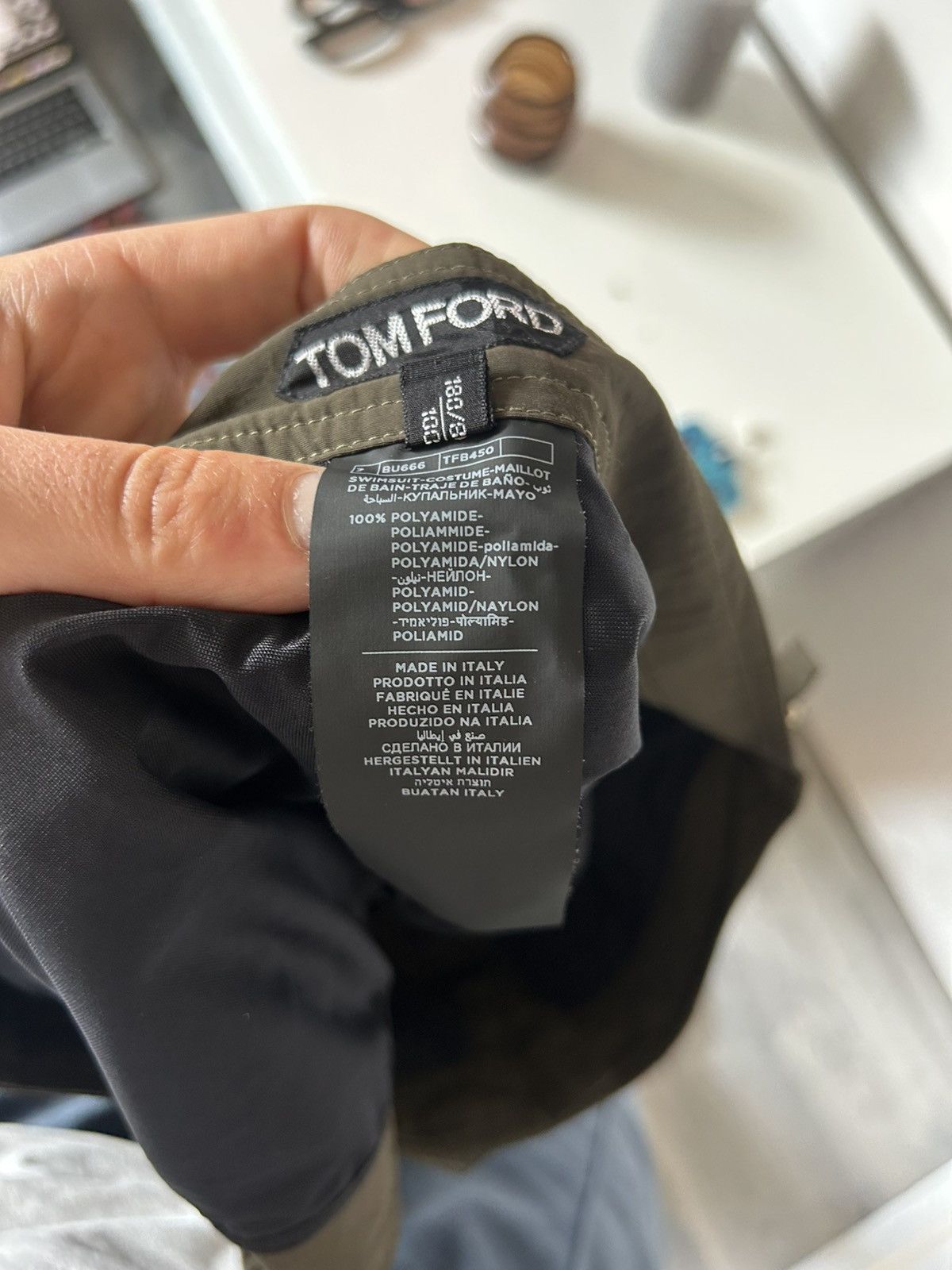 Tom Ford Olive Green Swim Shorts Size US 34 / EU 50 - 8 Thumbnail