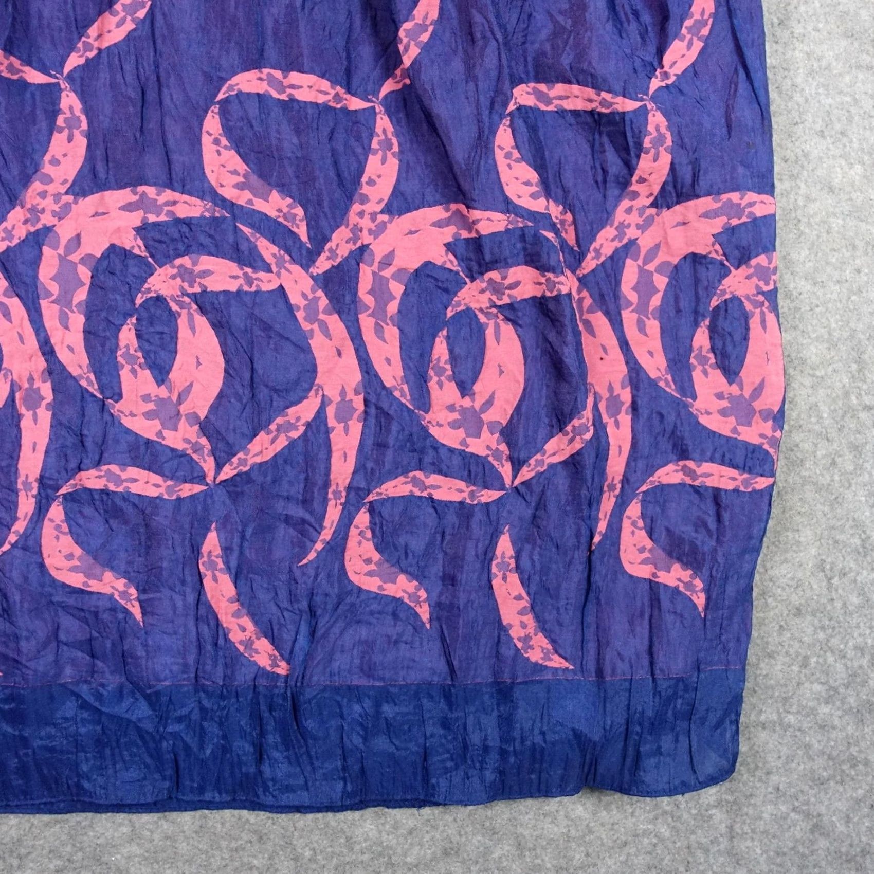 Vintage VINTAGE Lapis Womens Dress Maxi Sundress Bohemian One Size Blue Pink Smocked Square Neck Sleeveless Size ONE SIZE - 3 Thumbnail