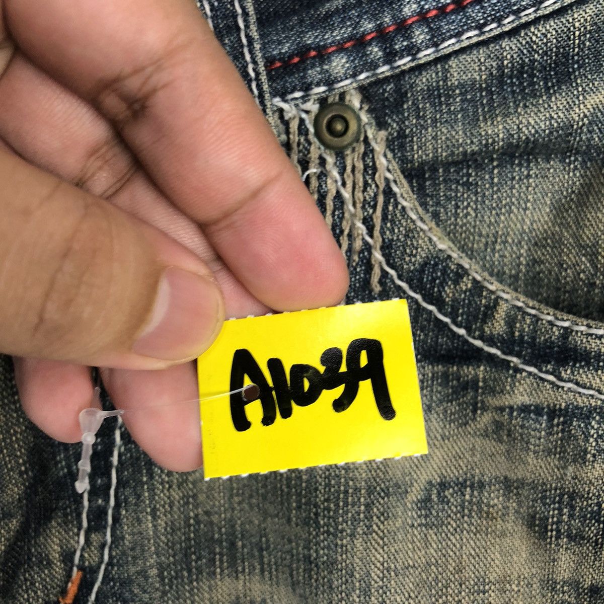 Request Jeans Request Black faded ripped Distressed Denim Pants #A1039 Size US 31 - 11 Thumbnail