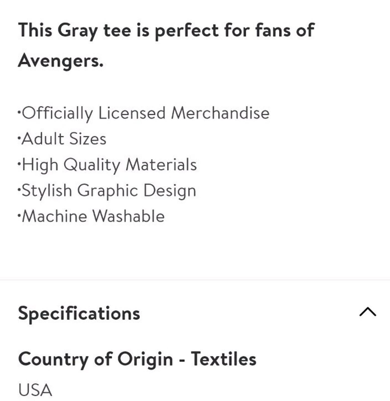 Mad Engine Avengers T-Shirt Infinity War Simple Word Logo Gray 2XL 2X Size US XXL / EU 58 / 5 - 7 Thumbnail