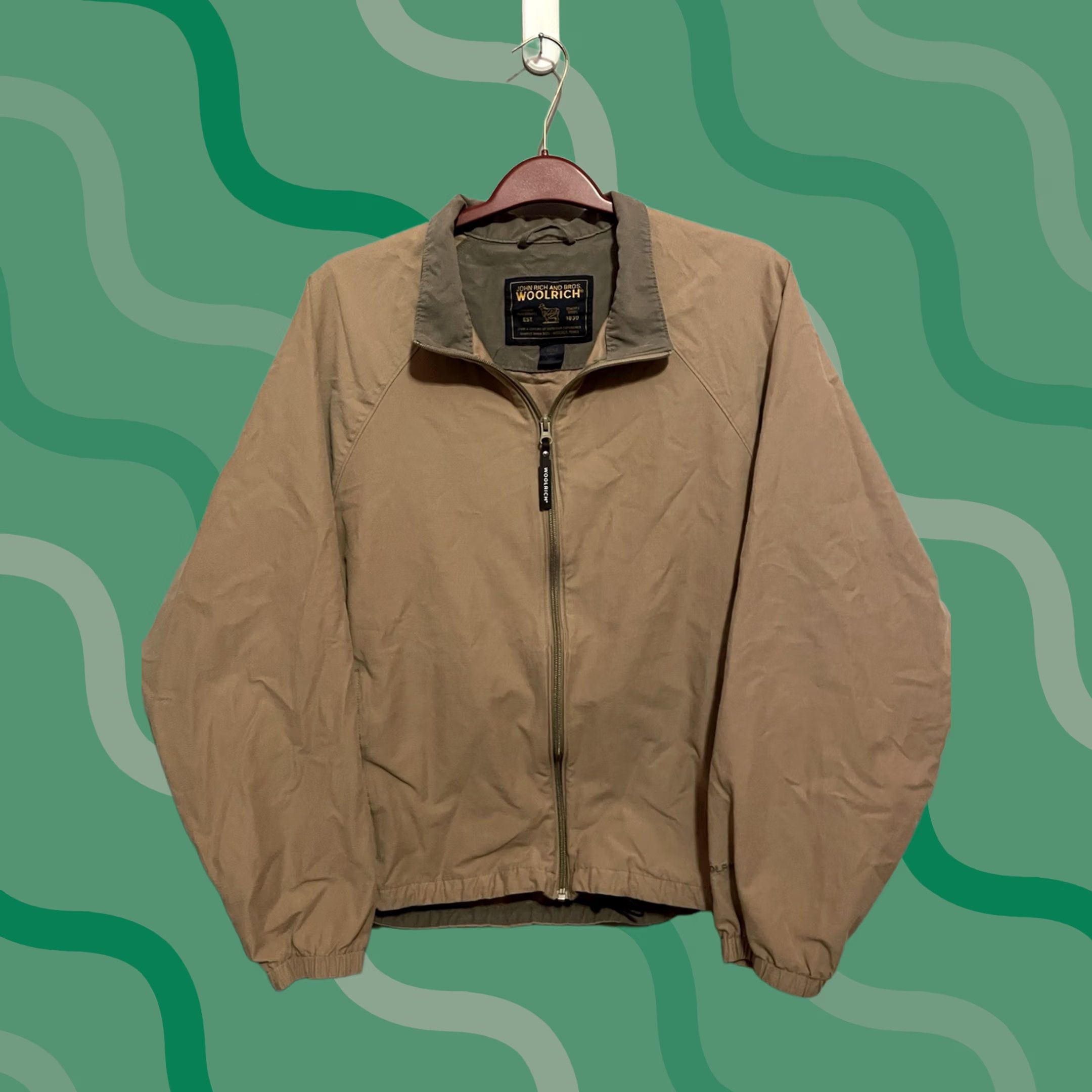 Vintage VINTAGE Woolrich Bomber Jacket Mens XL Brown 80s Polyester Shell Zip Up Cardigan Style Size US XL / EU 56 / 4 - 1 Thumbnail