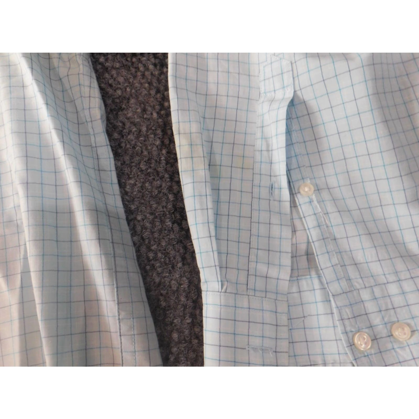 Vintage Allen Solly Shirt Mens Button-Down XL Blue Striped Knit Cotton Silk Regular Pocketed Beach Modern Casual Holiday Shirt Size US XL / EU 56 / 4 - 7 Thumbnail
