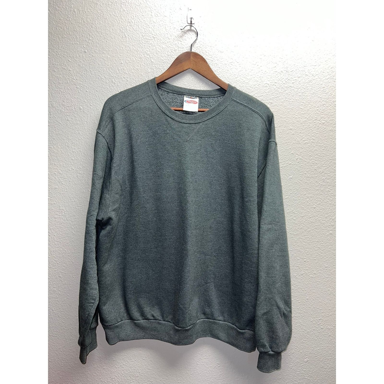 Vintage Vintage Gray Blank Sweatshirt Jerzees Dark Gray Crewneck VTG Size US L / EU 52-54 / 3 - 1 Thumbnail