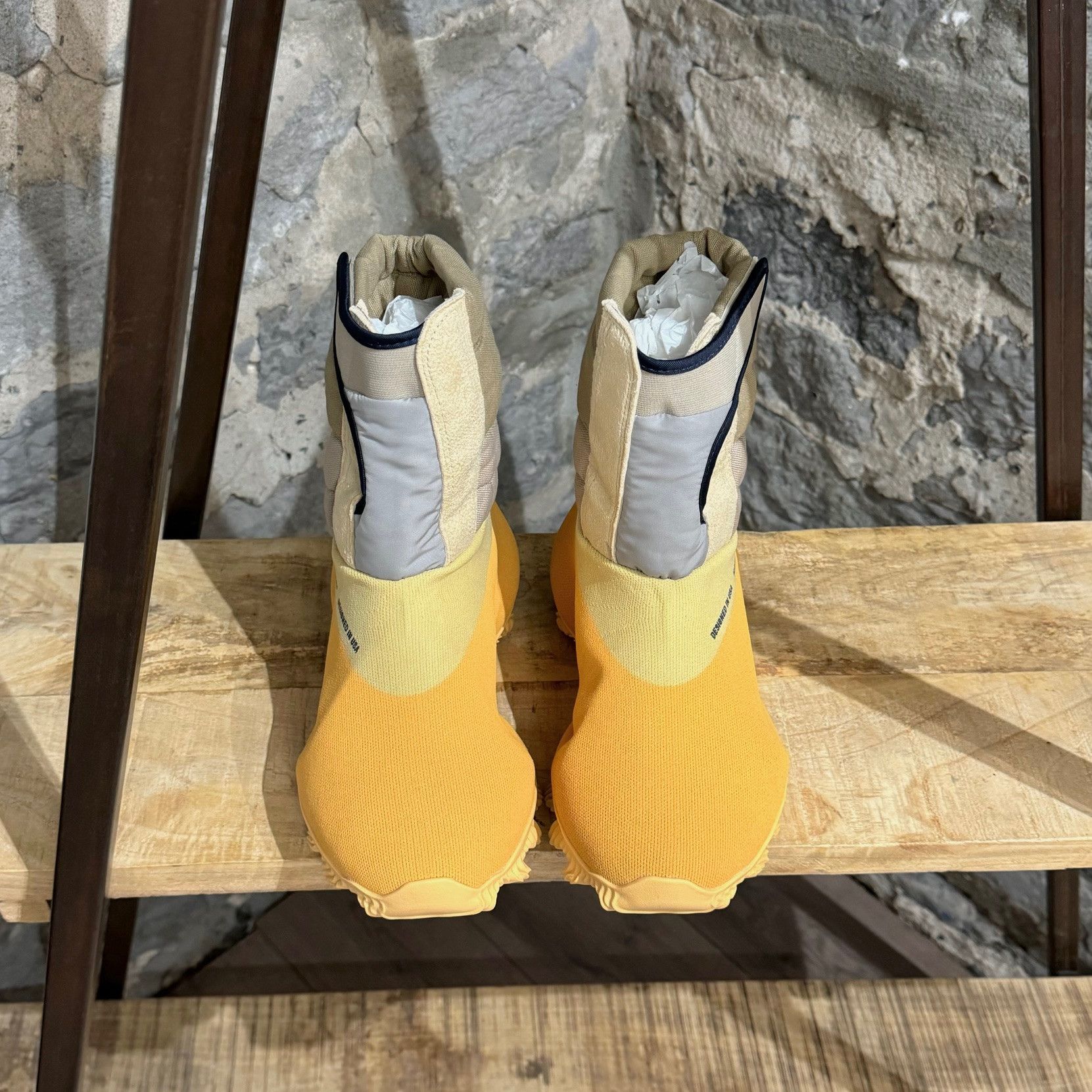 Adidas × Kanye West Adidas Yeezy Knit RNR Sulfur Boots Size US 7 / EU 40 - 2 Thumbnail