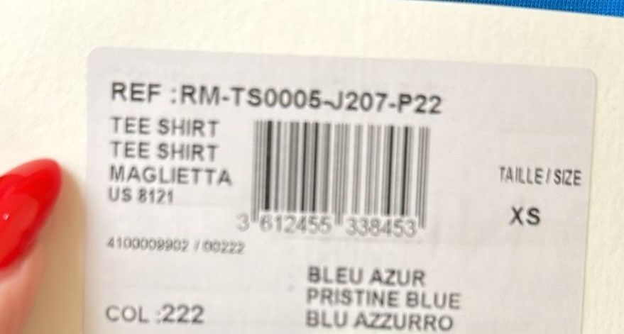 Lanvin o1w1db10724 T-Shirt in Blue Azur Size US XS / EU 42 / 0 - 3 Thumbnail