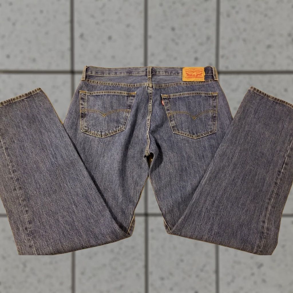 Levi's Levi's 501 Jeans 36x34 Classic Straight Denim Pants Mens Blue Jeans 501 Size US 36 / EU 52 - 1 Thumbnail