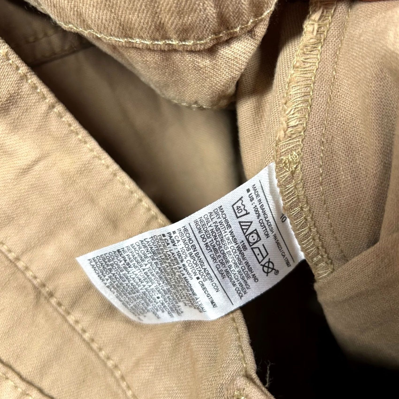 Old Navy Old Navy Pants Women High Rise Drapey Drawcord Wide Leg Baggy Tan Canvas Size 32" / US 10 / IT 46 - 5 Thumbnail
