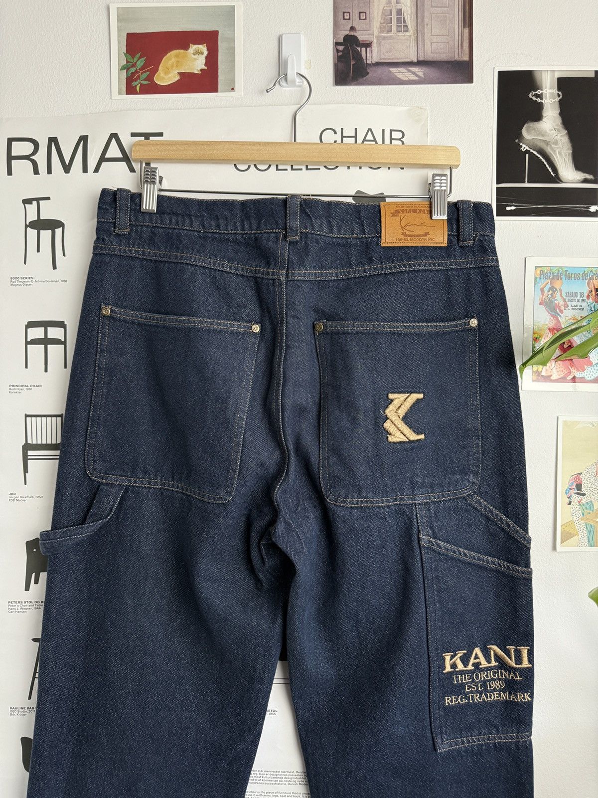 Karl Kani × Vintage Vintage y2k Karl kani baggy denim carpenter pants M skate 90s Size US 34 / EU 50 - 3 Thumbnail