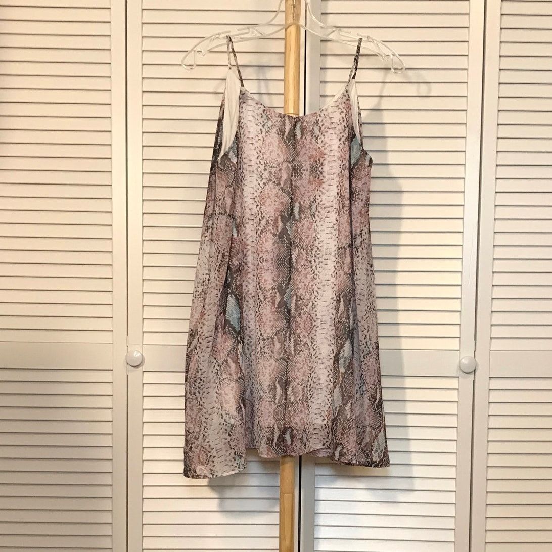 Other Peach Love California Boho Snakeskin Mini Lined Slip Dress Size XXS / US 00 / IT 34 - 1 Thumbnail