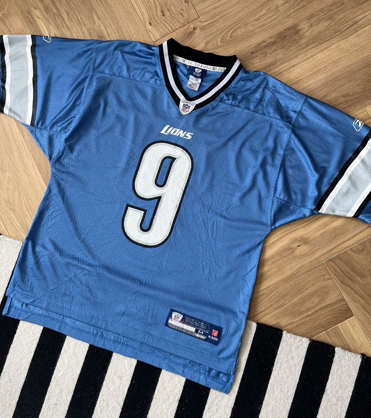 Reebok Matthew Stafford Detroit Lions 2009 Reebok Home Jersey Size US M / EU 48-50 / 2 - 2 Thumbnail