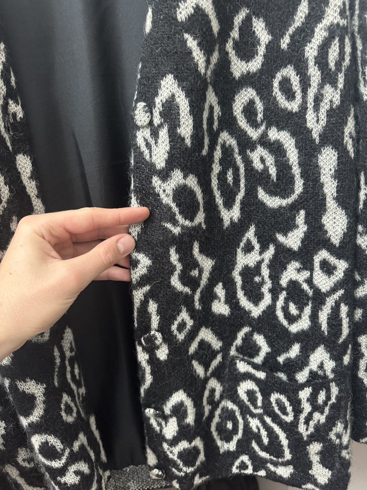 Saint Laurent Paris Saint Laurent FW15 Hedi Slimane Leopard Mohair Cardigan Size US M / EU 48-50 / 2 - 5 Thumbnail