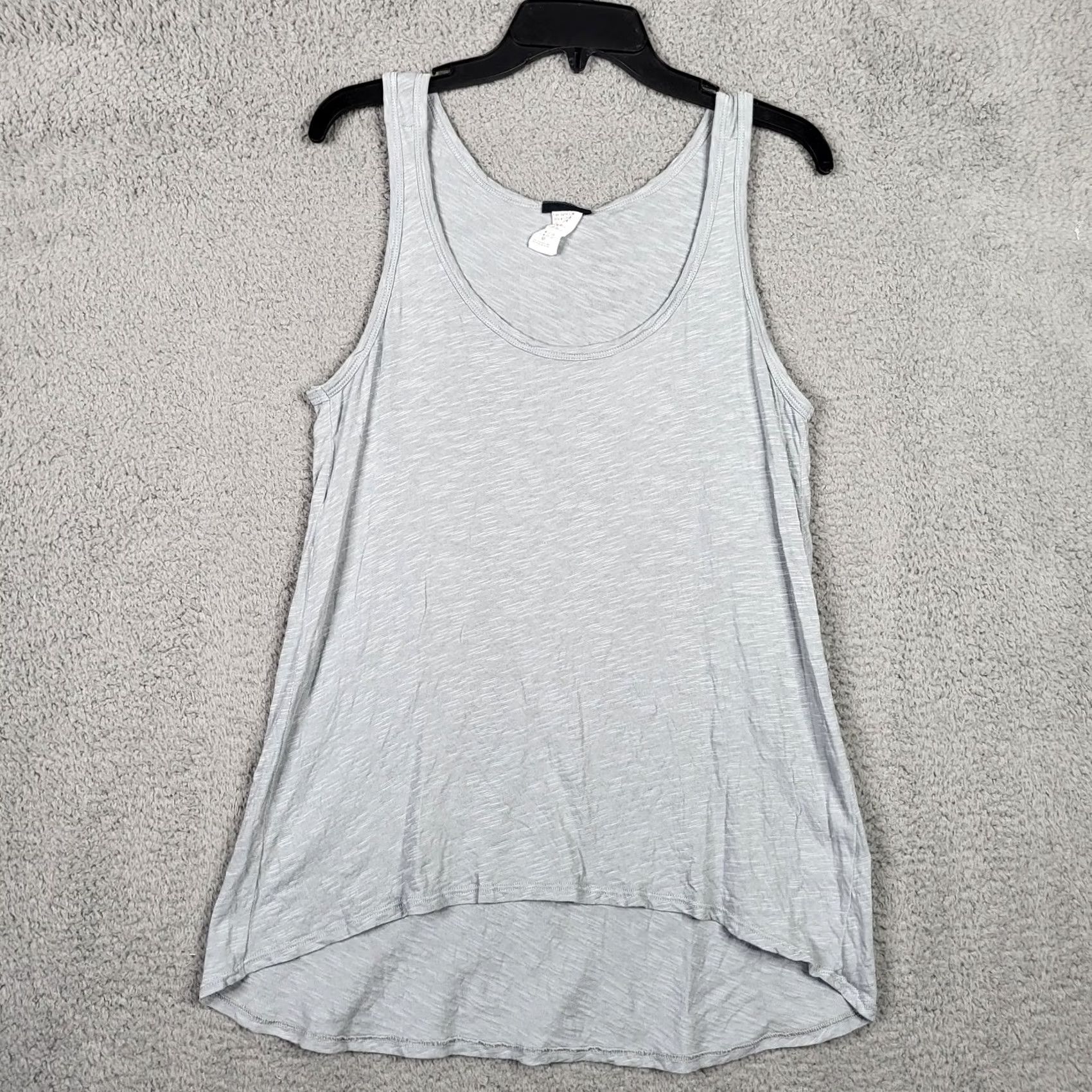 Vintage LEFT OF CENTER Tank Top Women M Gray Cotton Blend Sleeveless Round Neck Basic Casual Size M / US 6-8 / IT 42-44 - 2 Thumbnail