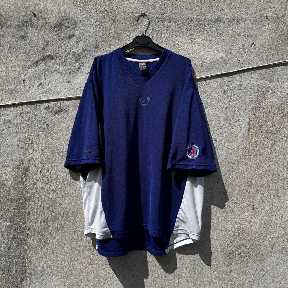 Nike 00s Paris Saint Germain Oversized Jersey Y2K Blokecore XL Size US XL / EU 56 / 4 - 1 Thumbnail