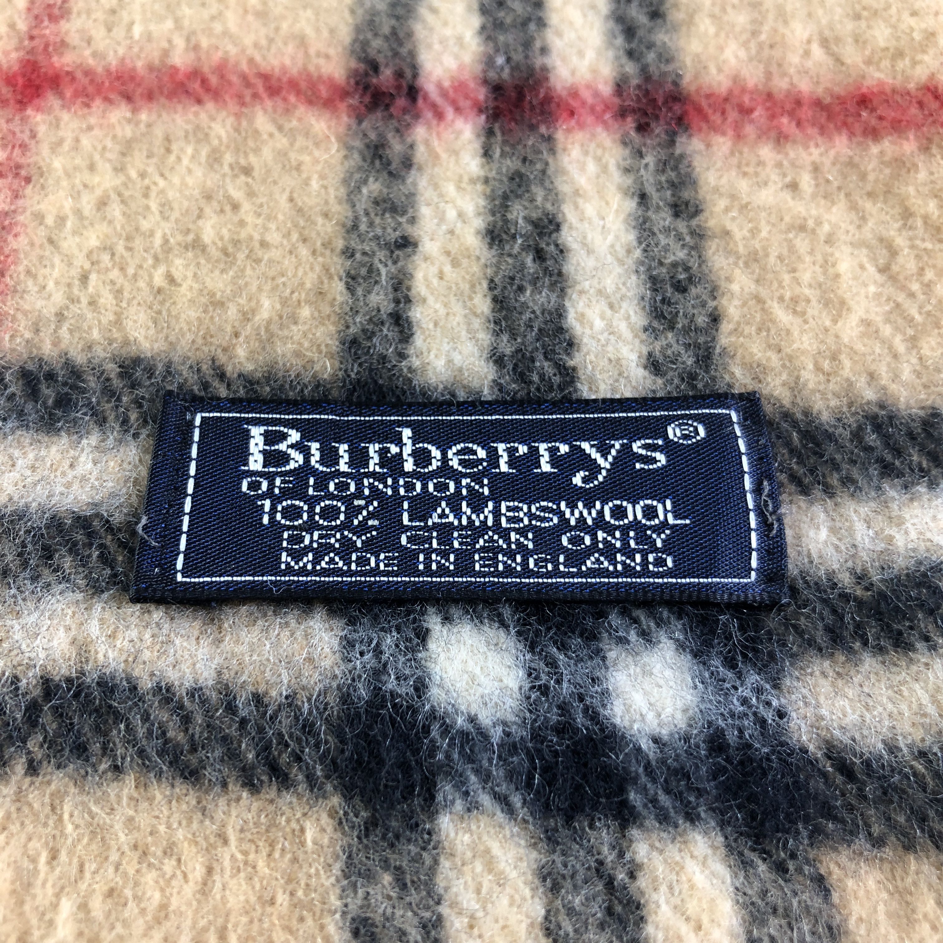 Burberry Burberrys Nova Check Tan Wool Scarf Muffler V2703 Size ONE SIZE - 5 Thumbnail
