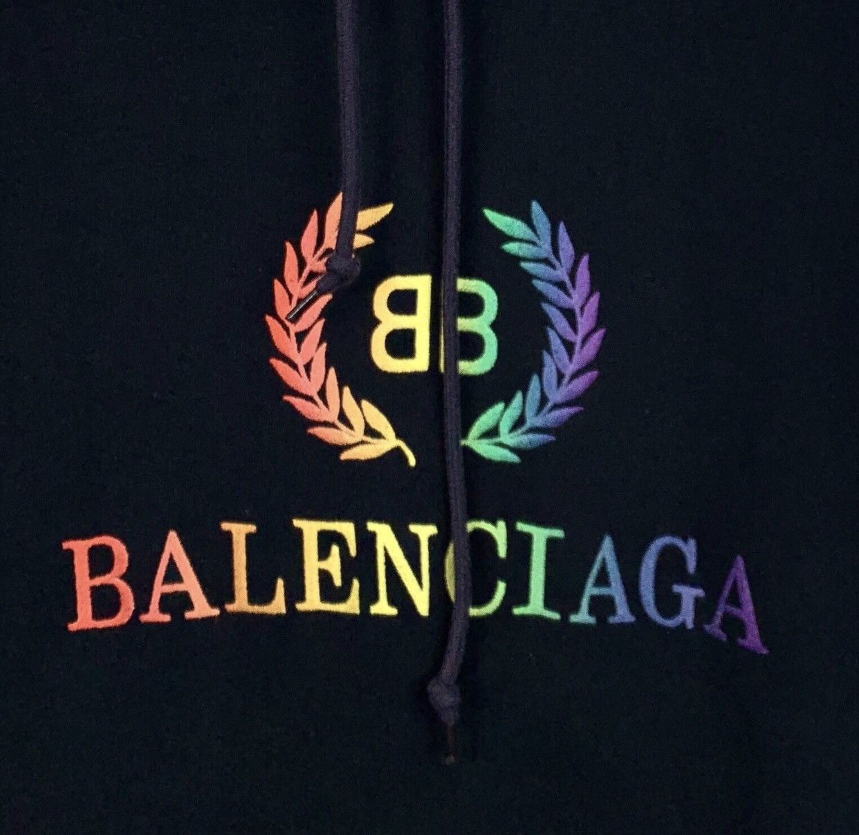 Balenciaga Balenciaga black logo gradient print long sleeved sweatshirt Size US XS / EU 42 / 0 - 4 Thumbnail