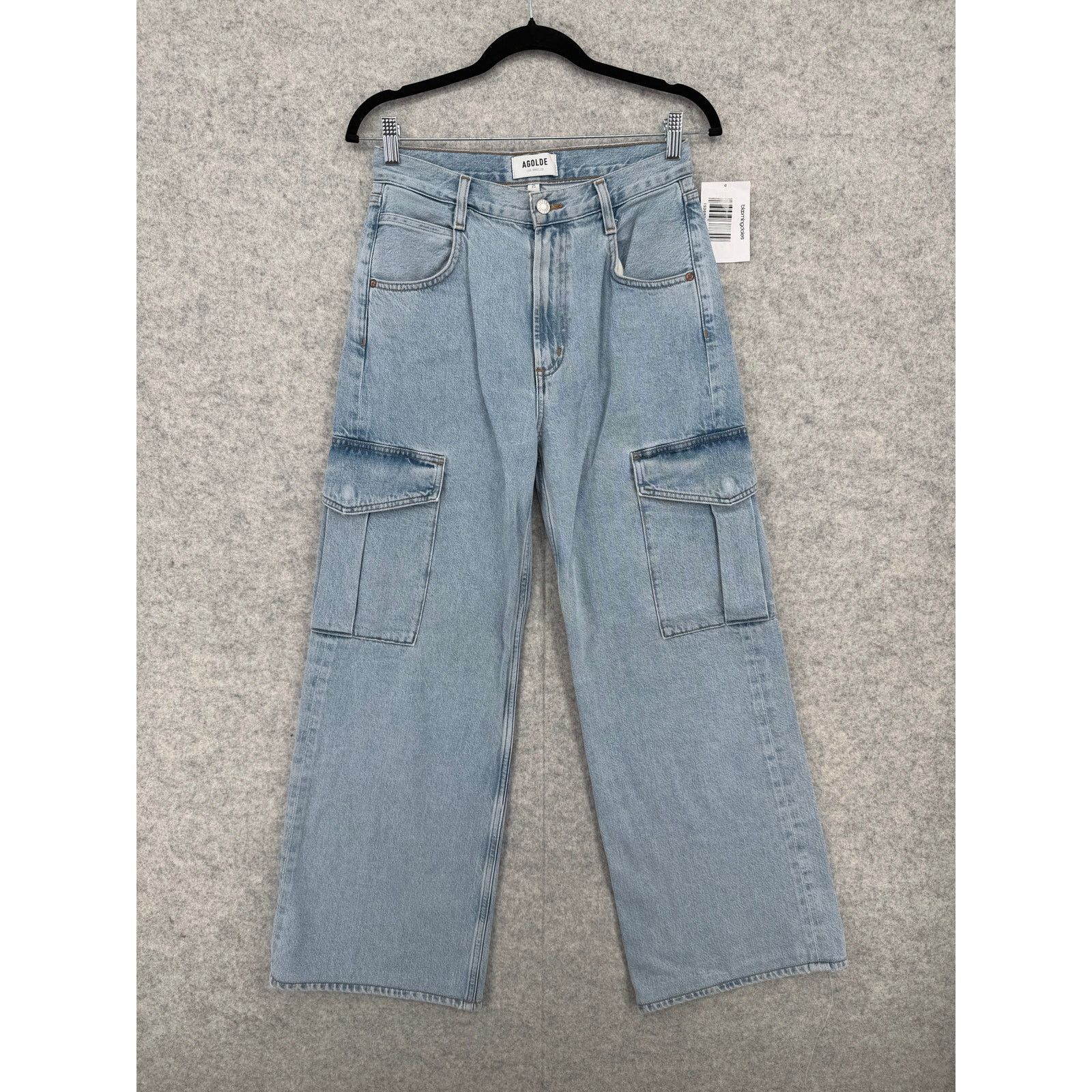 Agolde NEW AGOLDE Realm Light Blue Minka Cargo Jeans Size Womens 25 Size 25" / US 0 / IT 36 - 1 Thumbnail