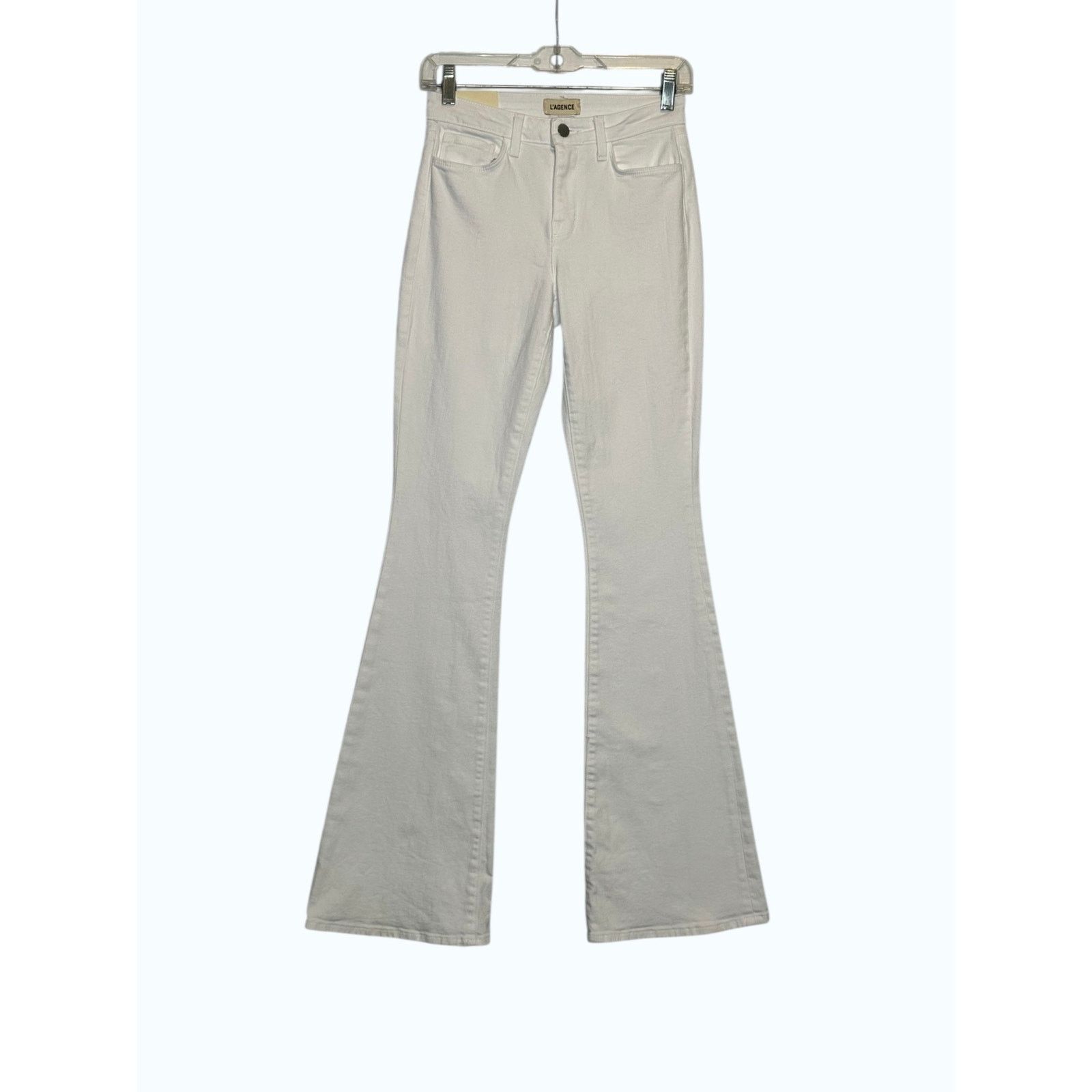 L'AGENCE L'Agence White Bell High Rise Flare Jeans size 25 - 2 Size 26" / US 2 / IT 38 - 9 Thumbnail