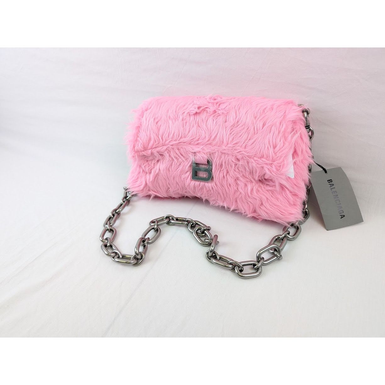 Balenciaga o1rshd1 Size: OS / Fake Fur Shoulder Bag in Pink Size ONE SIZE - 4 Thumbnail
