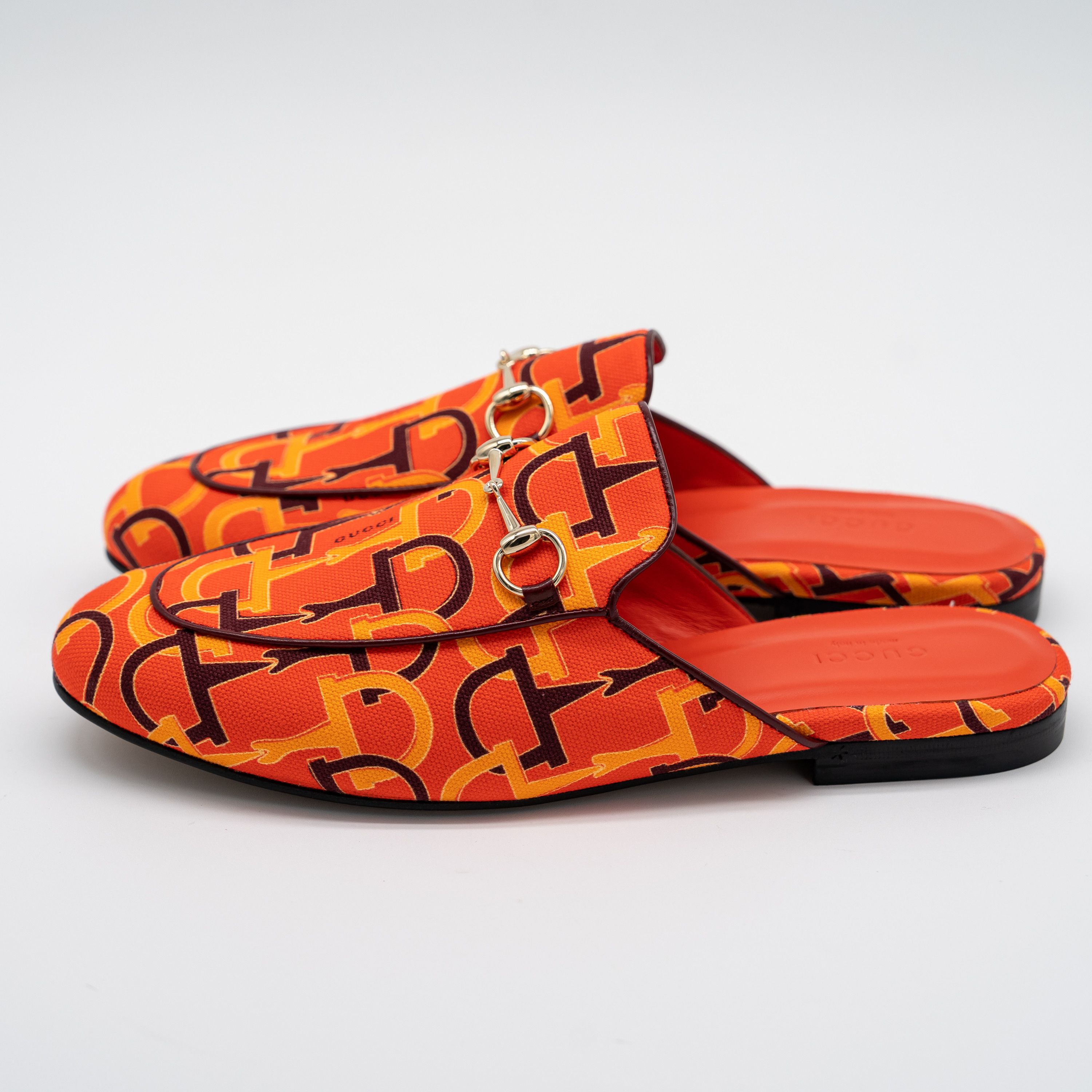 Gucci Gucci Princetown Horsebit Print Orange Mules Slip On Size US 9.5 / IT 39.5 - 4 Thumbnail