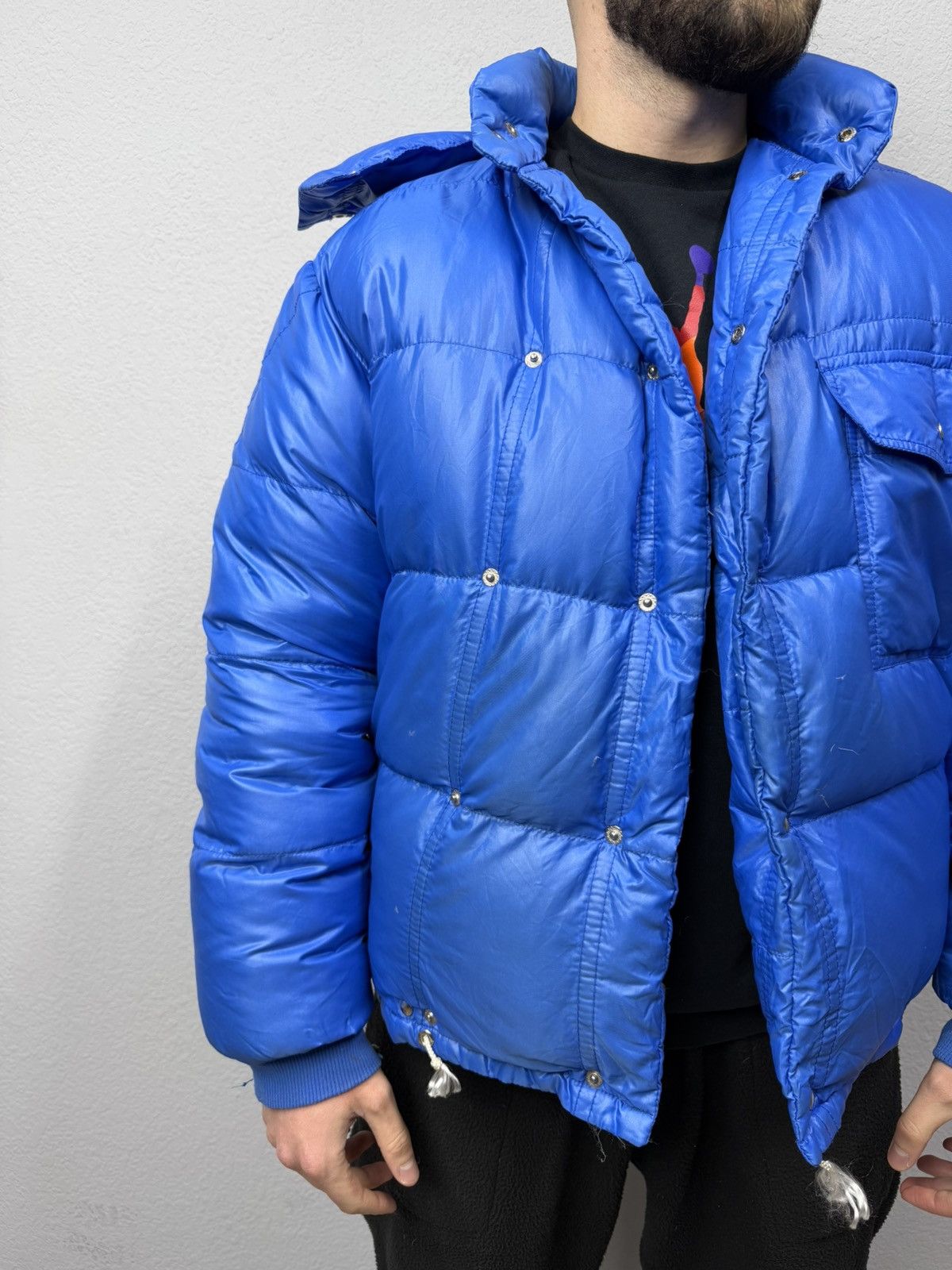 Moncler Vintage Moncler Down Puffer Jacket Hooded Blue Archival Size US M / EU 48-50 / 2 - 6 Thumbnail
