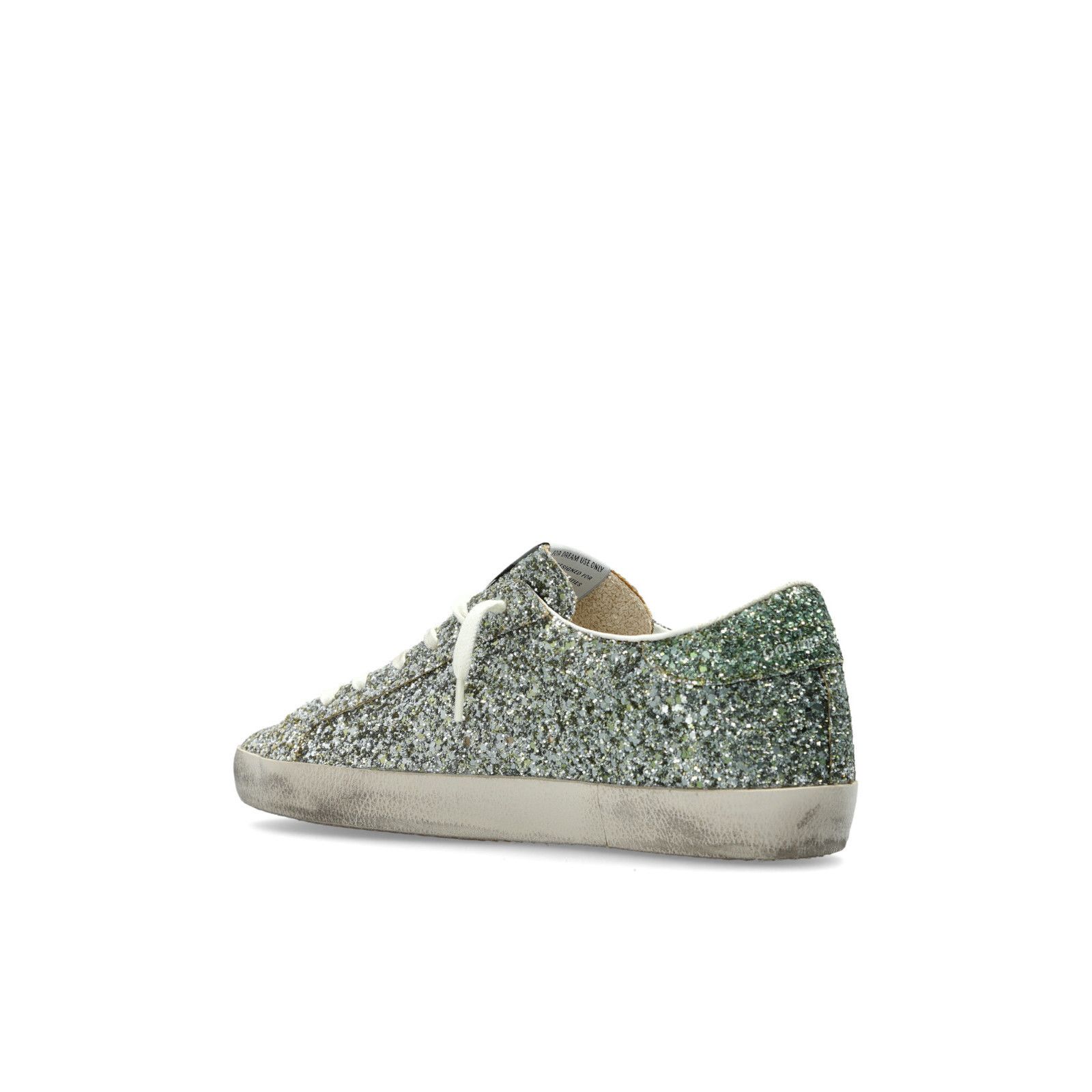 GOLDEN GOOSE Super Star Women's Platinum/Silver Glitter Snea