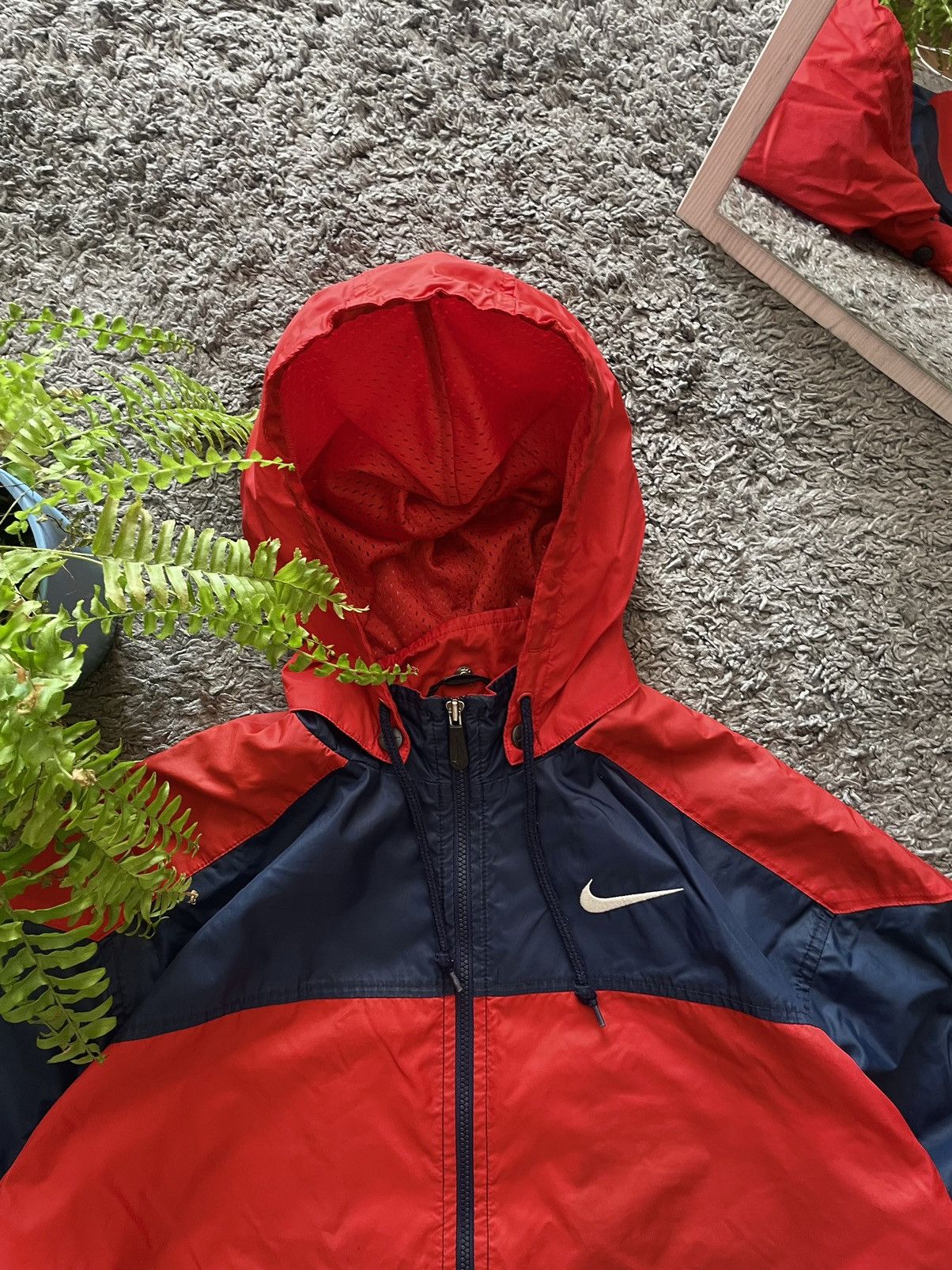 Nike × Vintage 90s Nike Vintage Light Jacket Streetwear Big Logo Swoosh Size US L / EU 52-54 / 3 - 17 Thumbnail