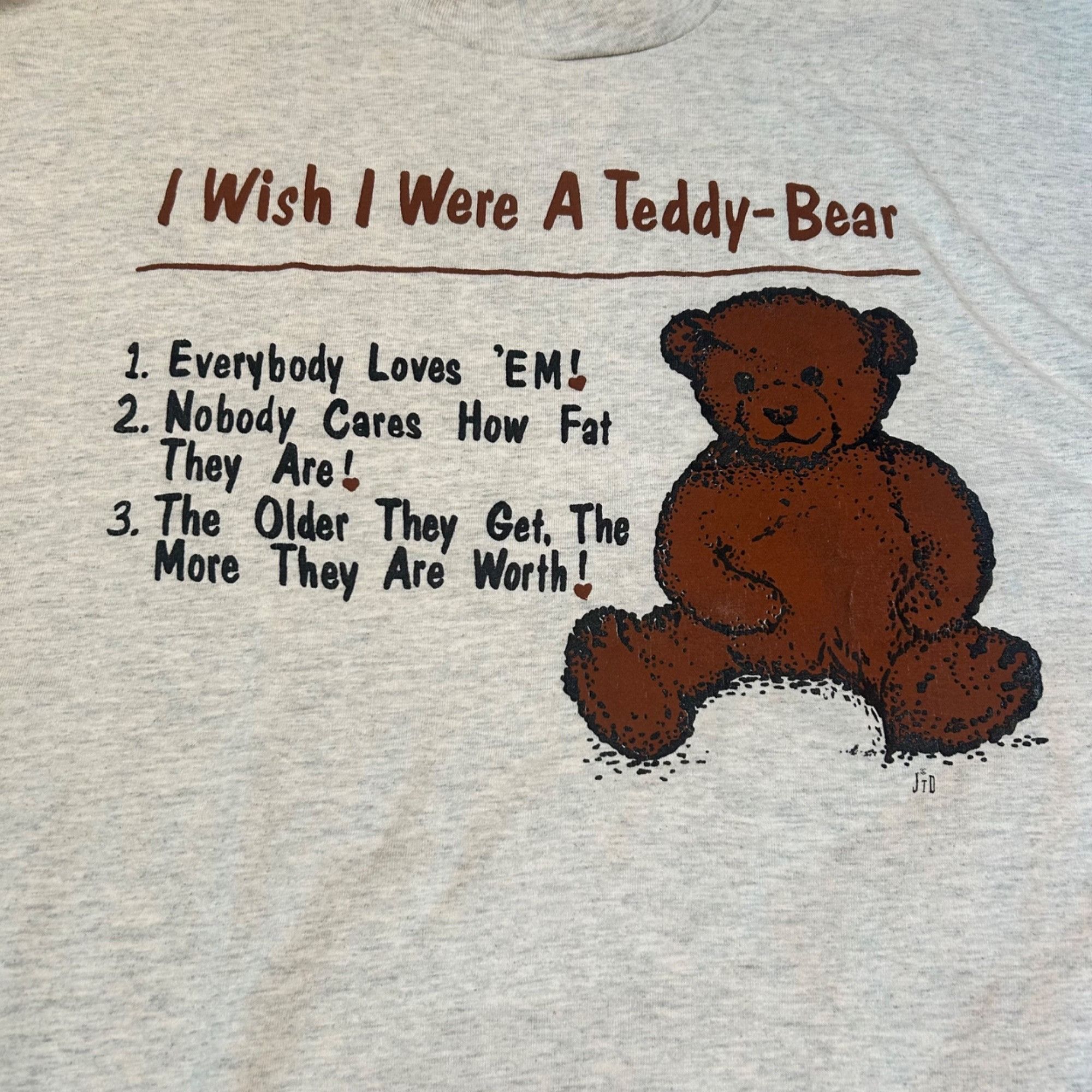 Vintage Vintage Best Fruit Of The Loom Single Stitch Teddy Bear Tee Size US XL / EU 56 / 4 - 3 Thumbnail
