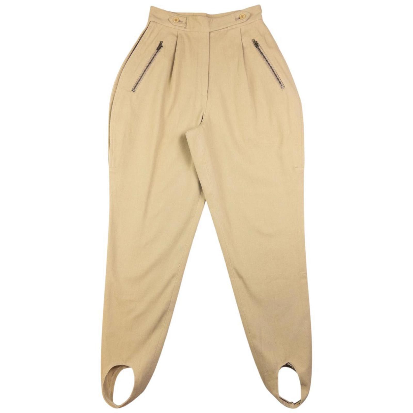 Issey Miyake Vintage Issey Miyake Stretch Stirrup Trousers Womens W23 Size 23" - 1 Thumbnail