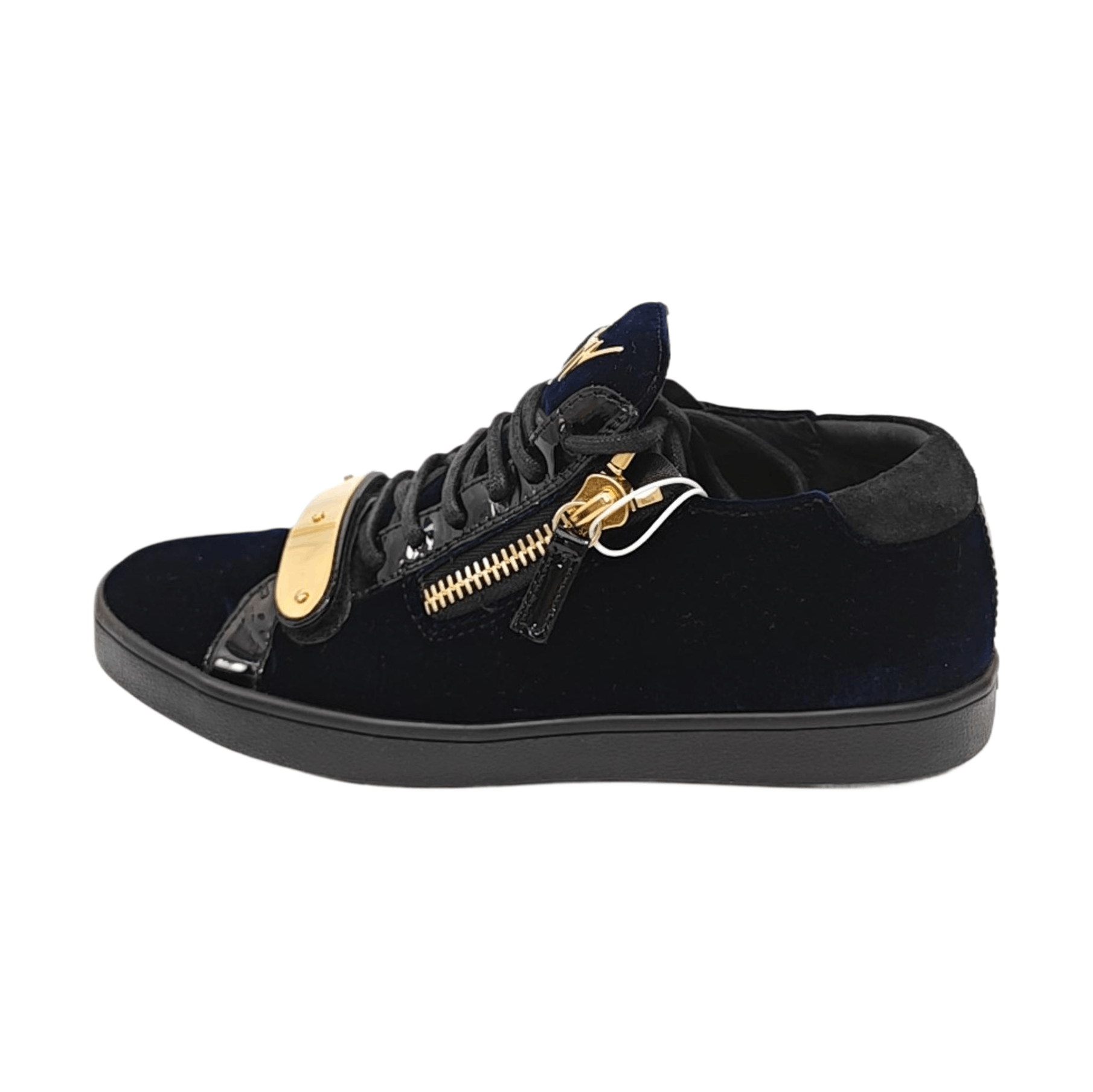 Giuseppe Zanotti Giuseppe Zanotti Navy Suede Low-Top Sneakers 40 Size US 7 / EU 40 - 1 Thumbnail