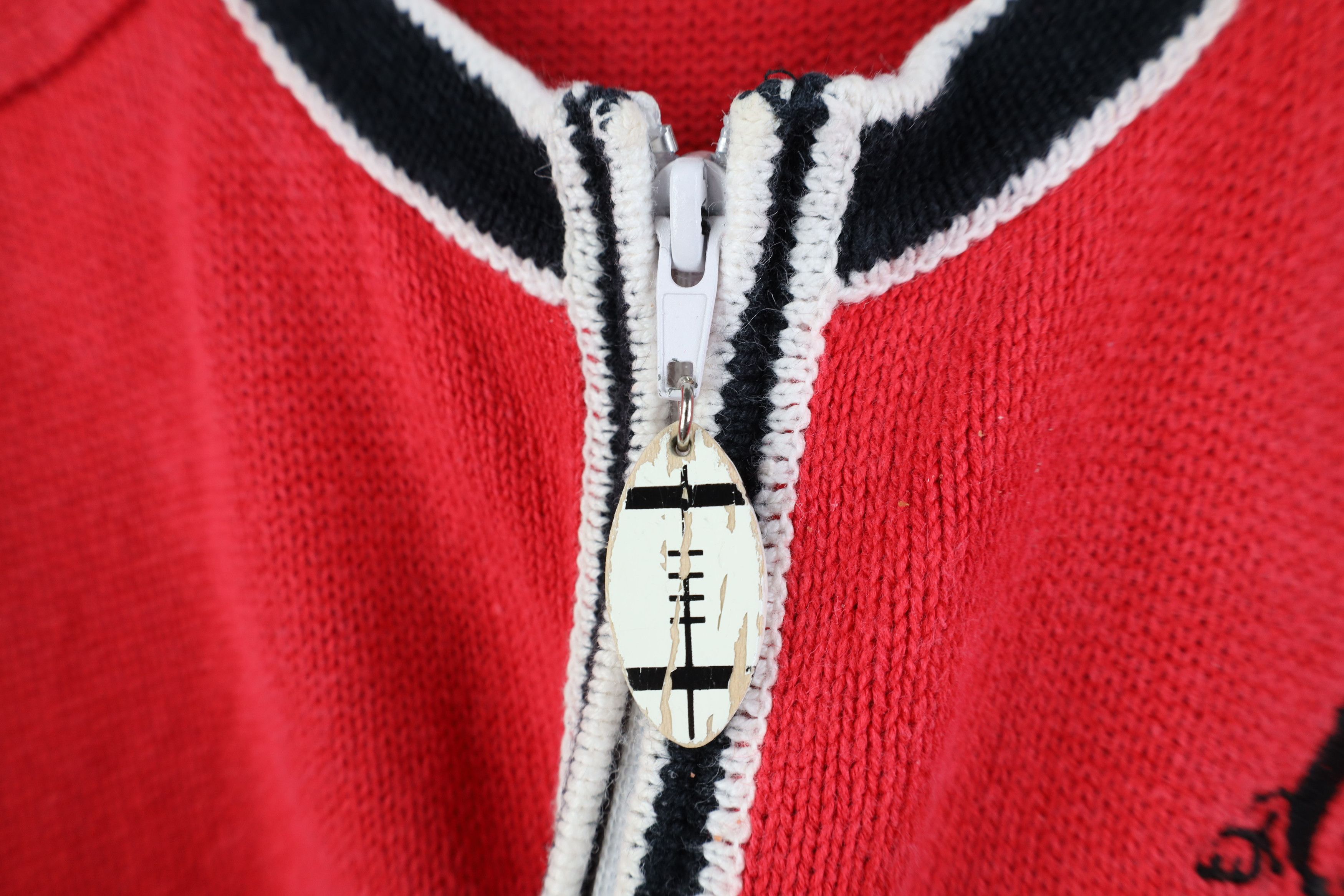 Vintage Vintage 90s Ohio State University Football Full Zip Sweater Size L / US 10 / IT 46 - 5 Thumbnail
