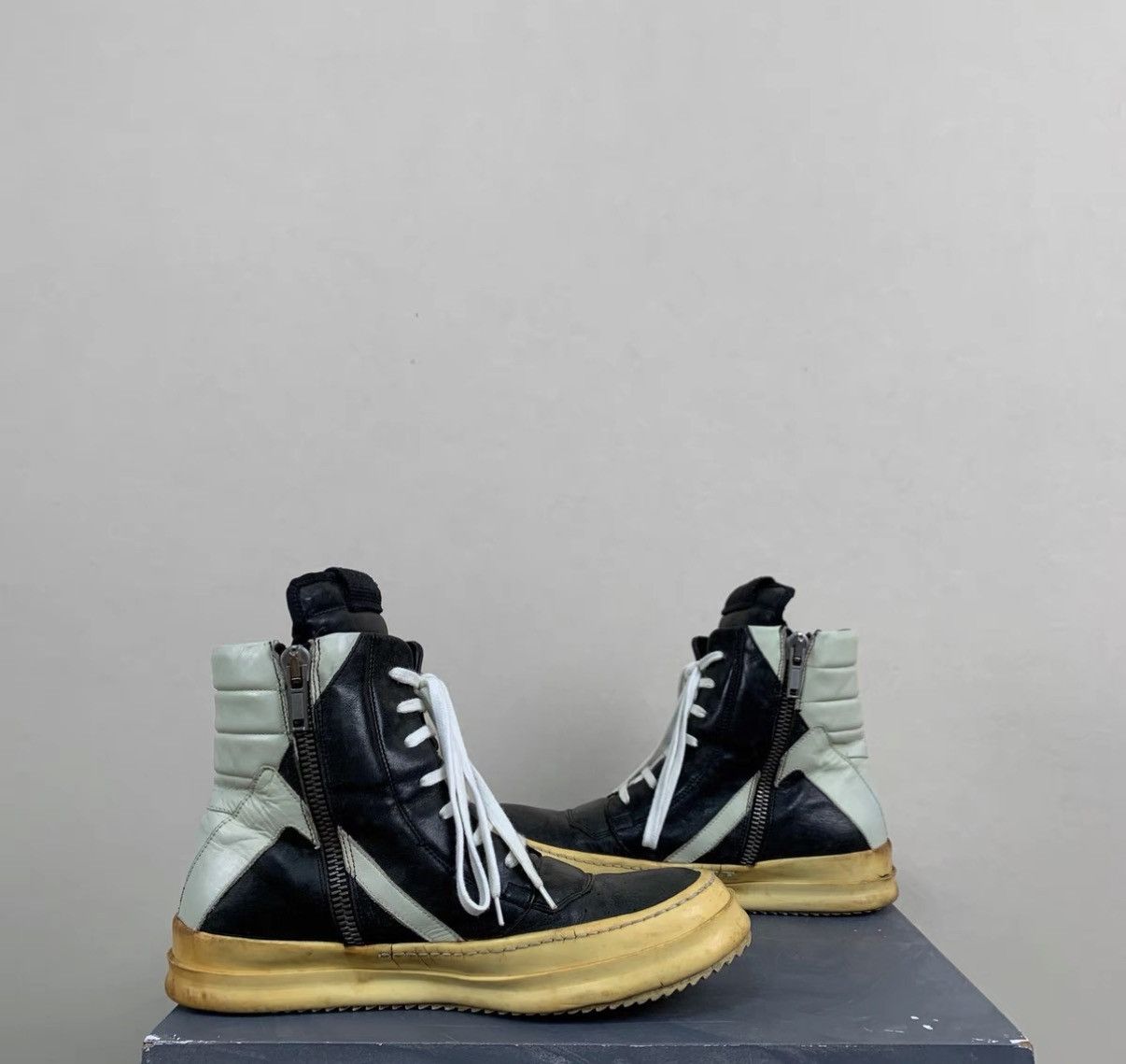 Rick Owens Rick Owens Short-Tongue Studded Sole Geobasket Sneakers Size US 8.5 / EU 41-42 - 4 Thumbnail