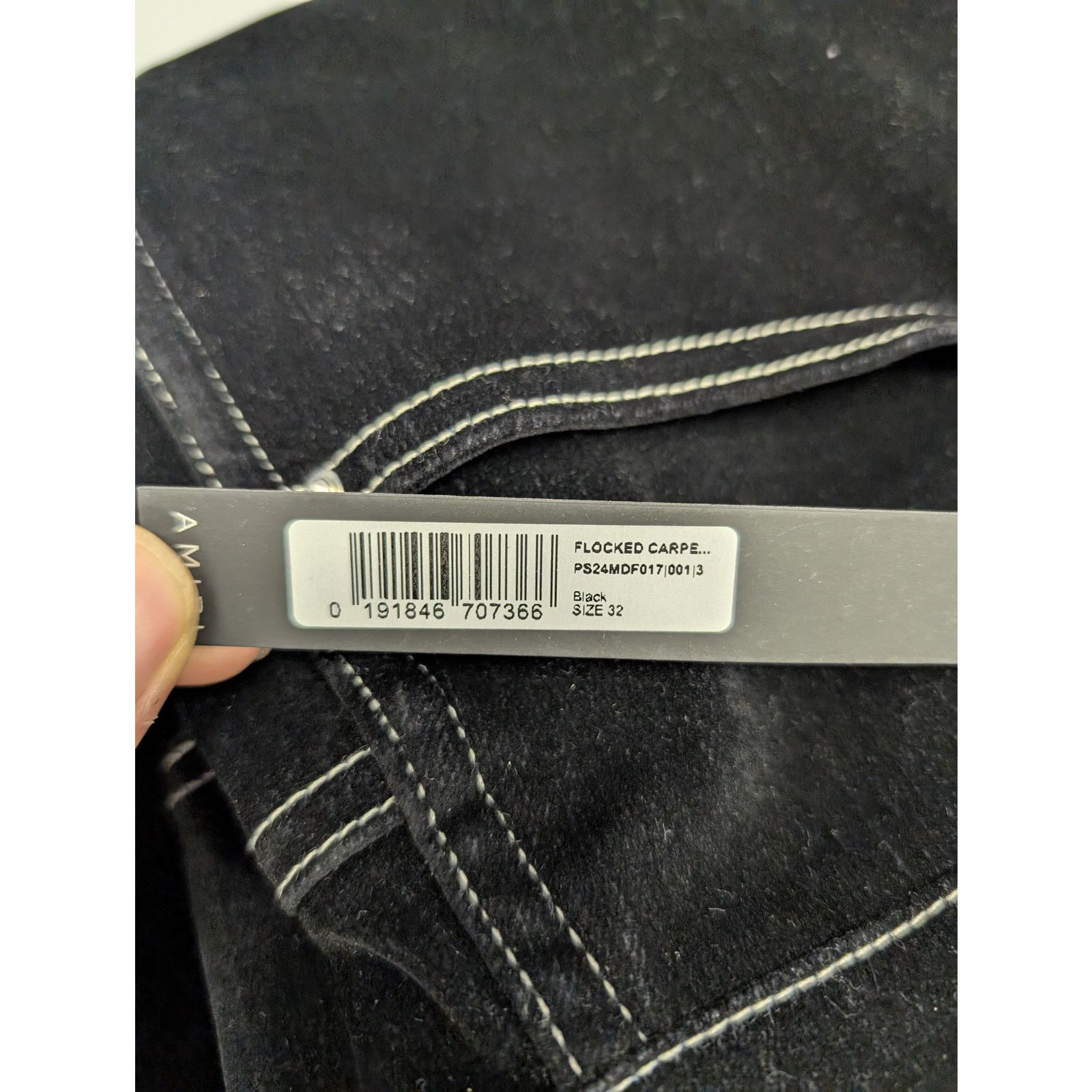Amiri o1rshd1 Flocked Carpe Jean in Black Size US 32 / EU 48 - 15 Thumbnail