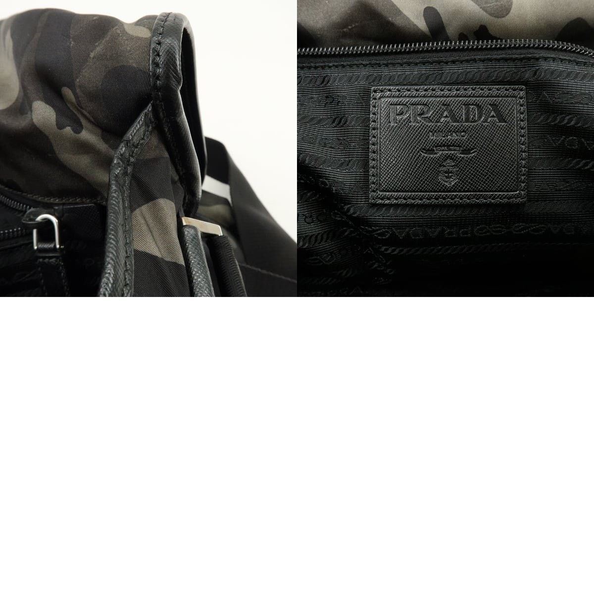 Prada Prada Triangle Logo Saffiano Messenger Bag Camouflage Size ONE SIZE - 8 Thumbnail