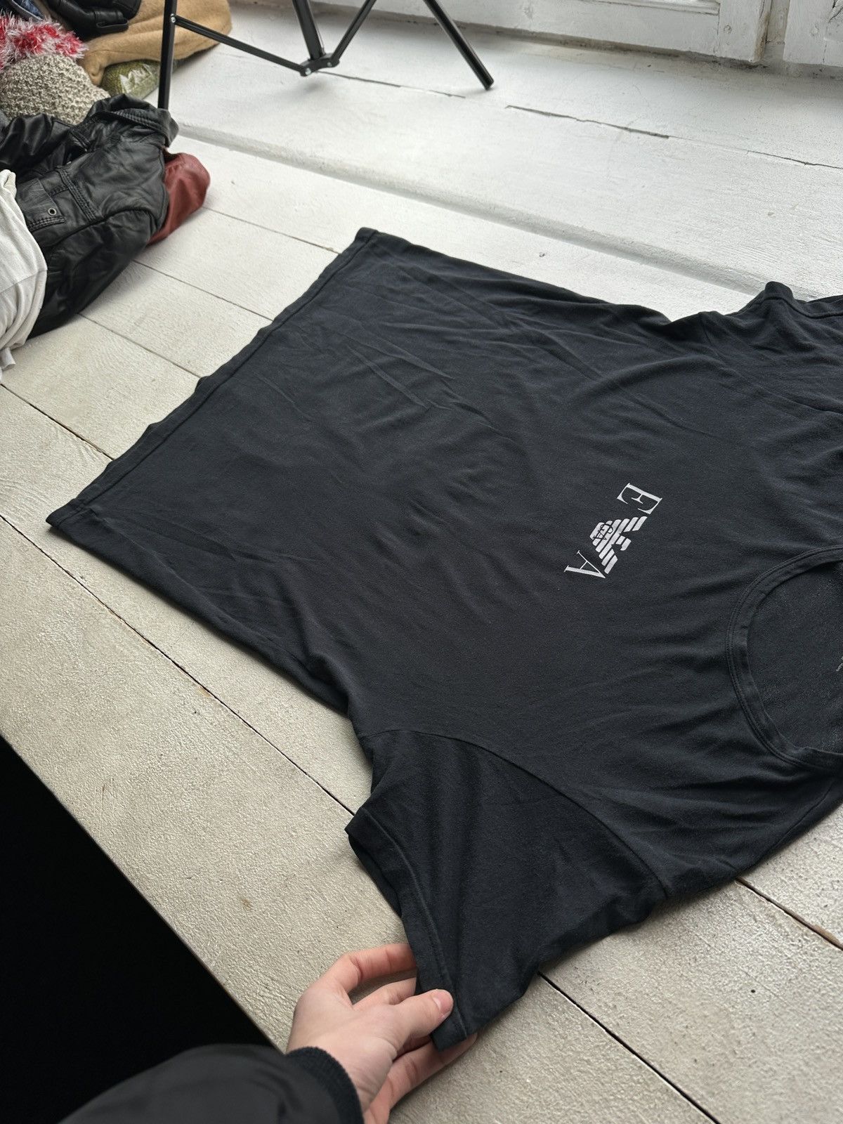 Emporio Armani 🚨Y2K Big Logo EMPORIO ARMANI T-shirt Avant Garde Size US L / EU 52-54 / 3 - 7 Thumbnail