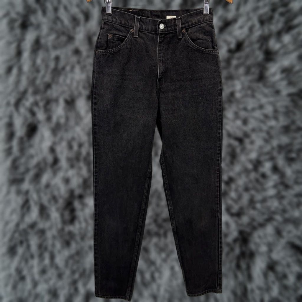 Levi's VINTAGE Levi's 912 Jeans - Black - Women - Size 6 Tall - 33" Inseam - Slim Fit - Tapered Leg - 1997 Orange Tab - High Rise - Cotton Denim Size 28" / US 6 / IT 42 - 1 Thumbnail