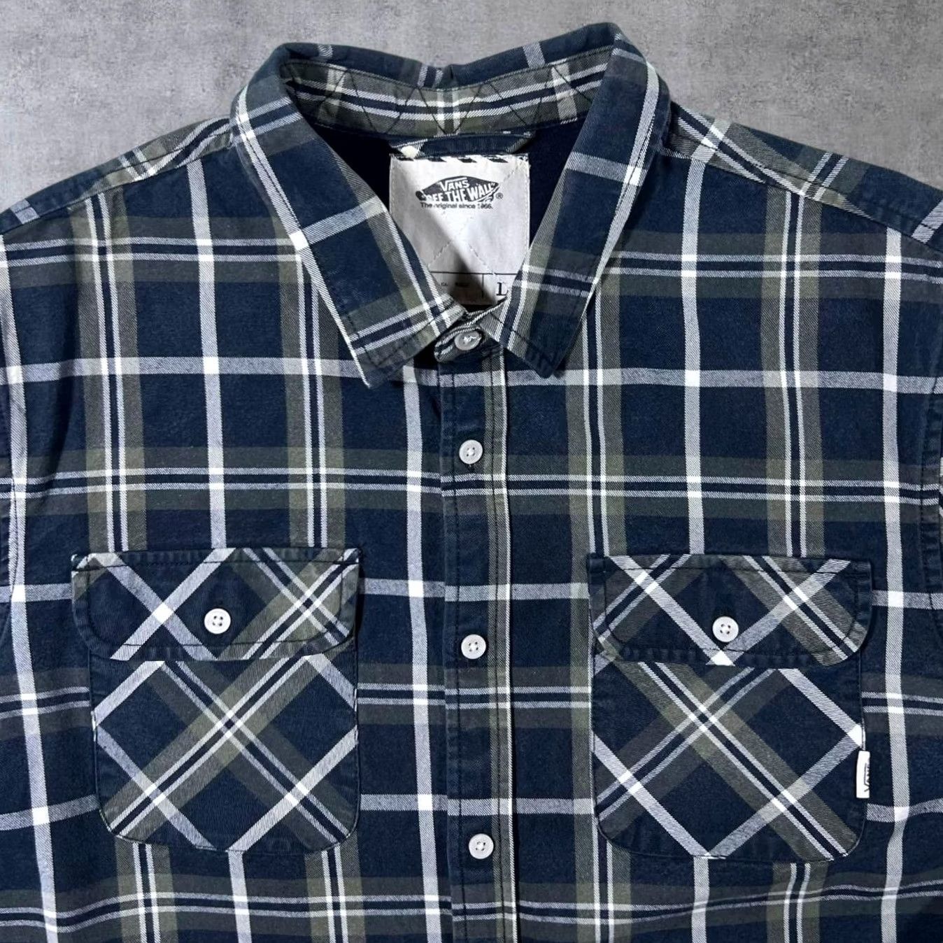 Vans Vans Off The Wall Skater Plaid Check Long Sleeve Heavy Cotton Shirt Large Mens Size US L / EU 52-54 / 3 - 5 Thumbnail