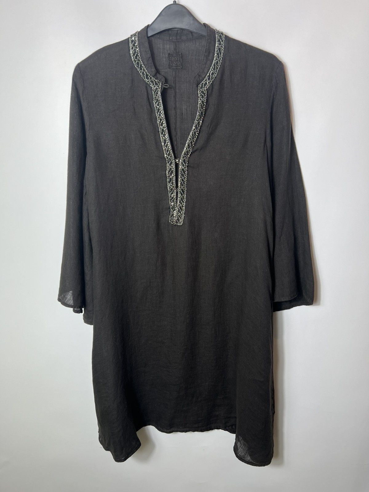 120% Lino Vintage streetwear 120% Lino Avant Garde Linen Dress Size 42 Size M / US 6-8 / IT 42-44 - 1 Thumbnail