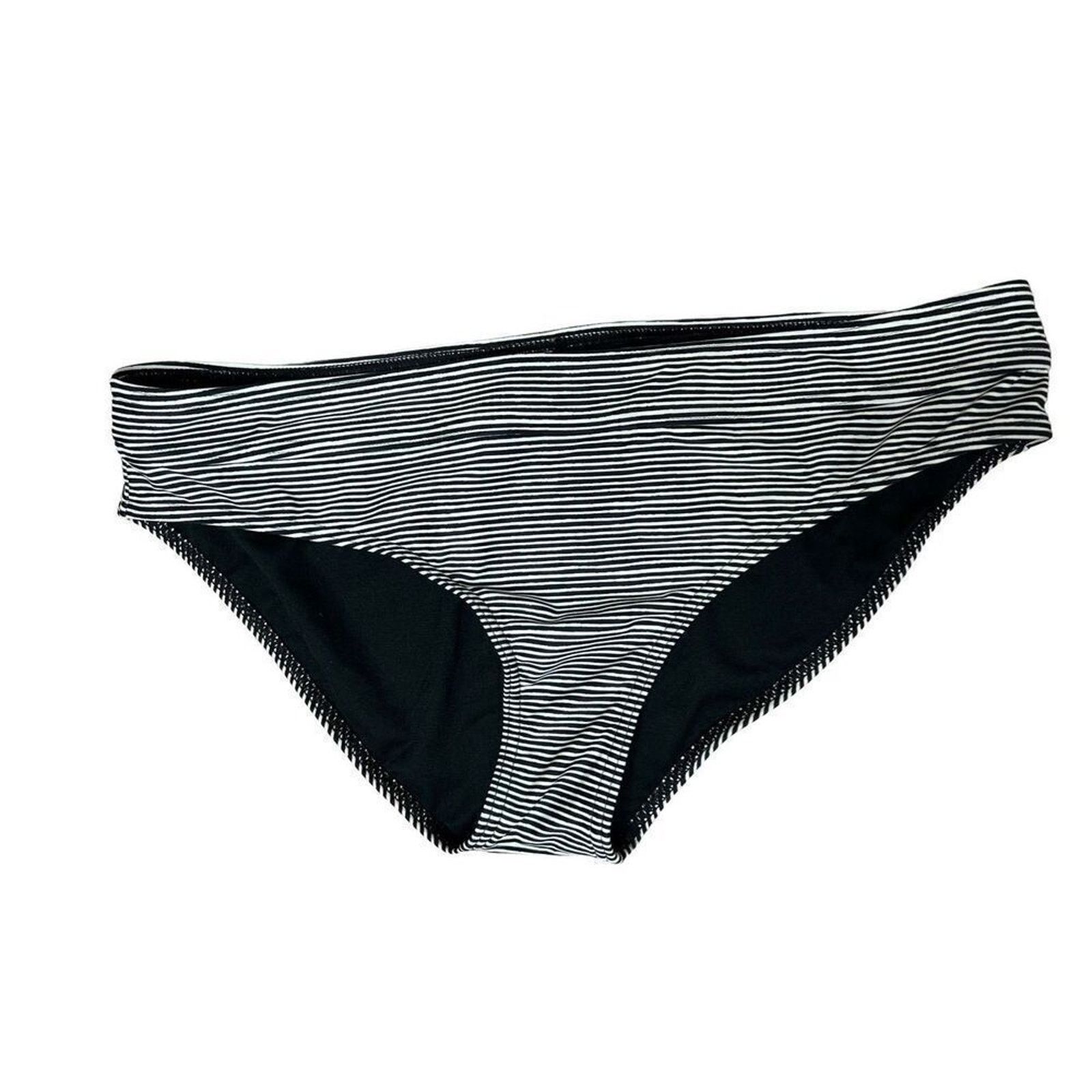 Prana Prana Black Striped Bikini Swim Bottom XL Beach Vacation Size 36" / US 14 / IT 50 - 1 Thumbnail