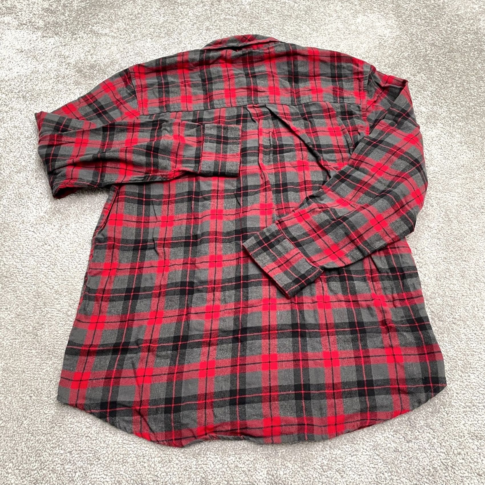 Vintage Field & Stream Flannel Shirt Mens L Red Gray Black Plaid Long Sleeve Casual Button-Up Modern Classic Size US L / EU 52-54 / 3 - 2 Thumbnail