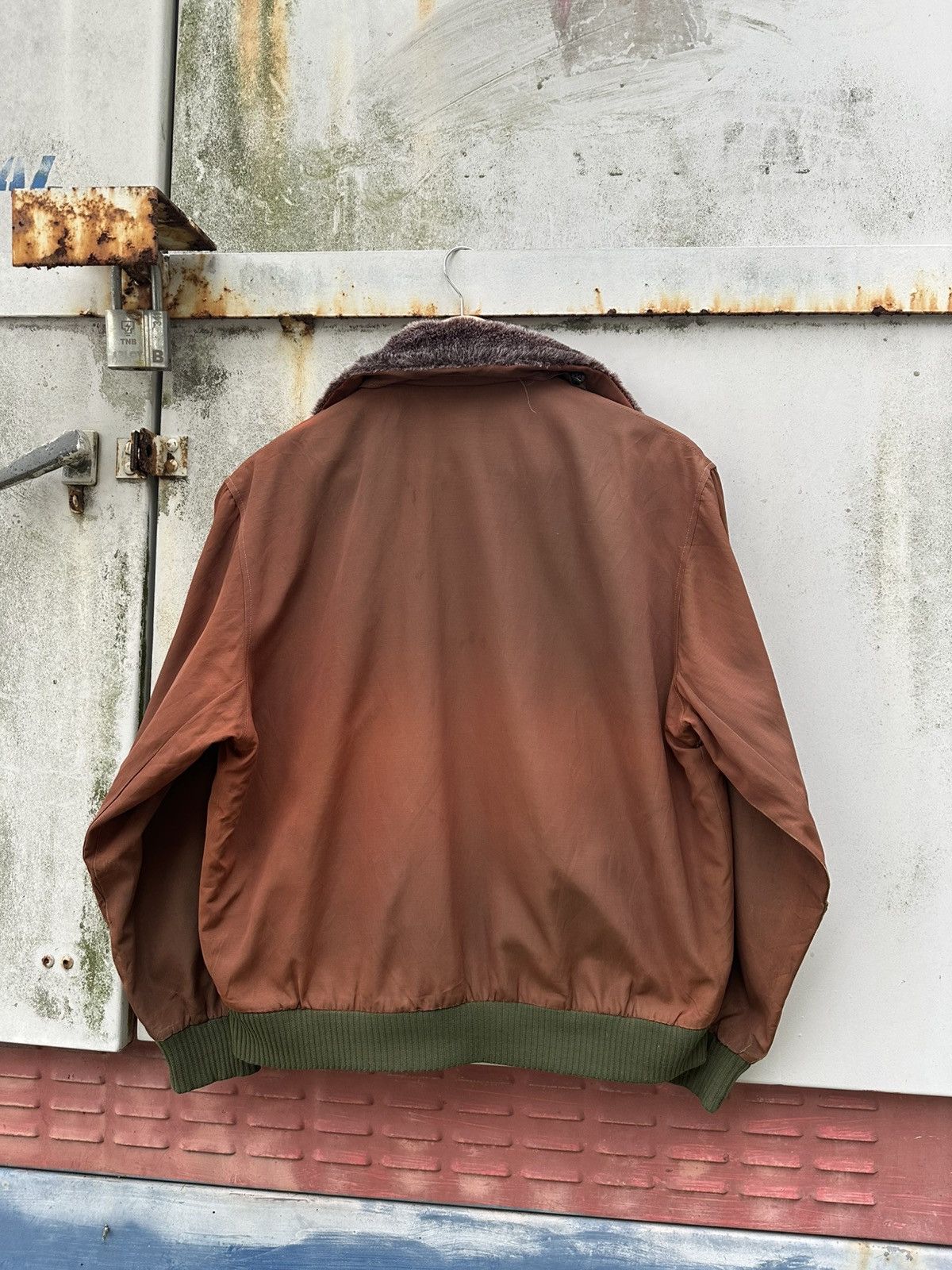 Vintage 👹Vintage Faded Royal Tokyo Brown Fleece Lined Bomber Jacket Size US S / EU 44-46 / 1 - 8 Thumbnail