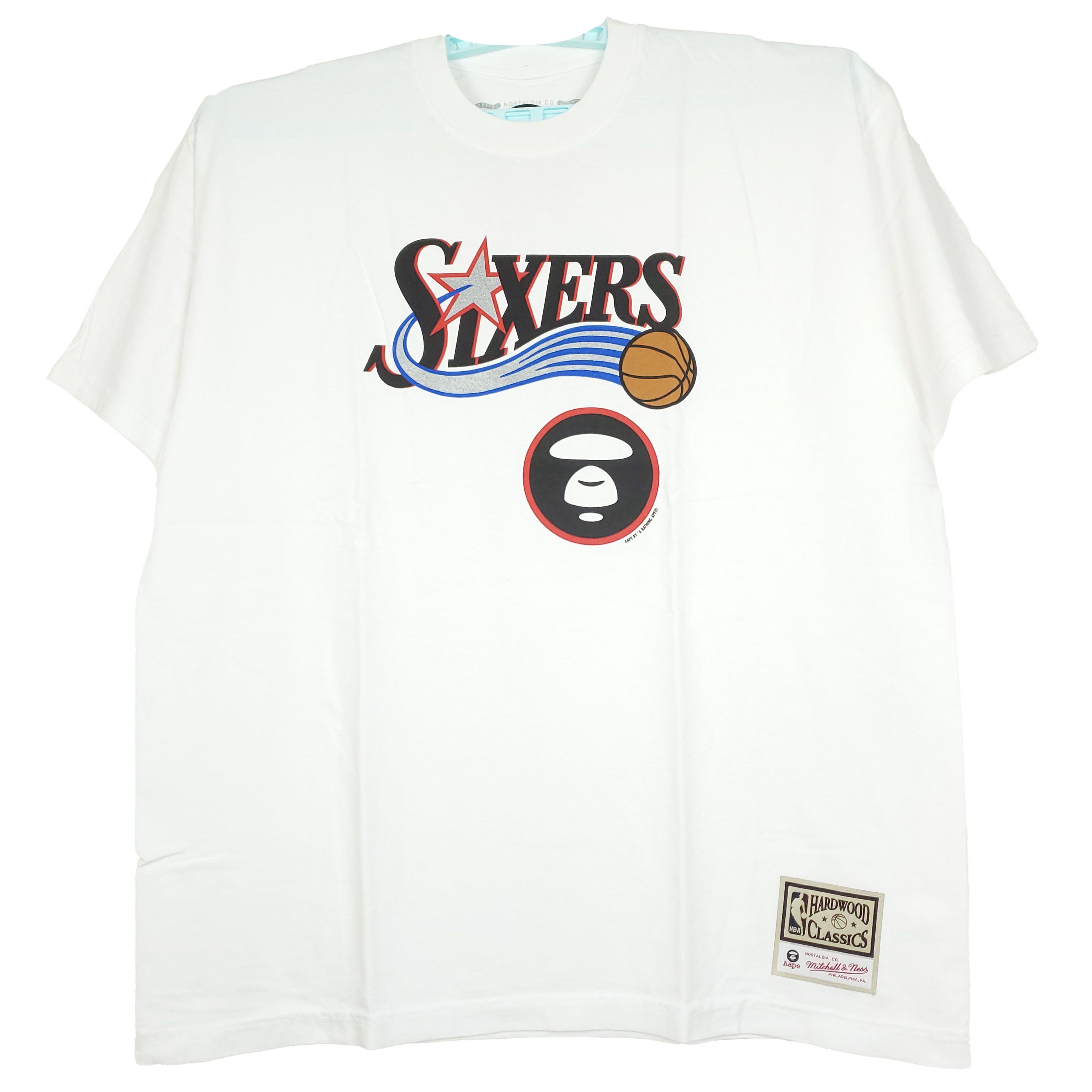 Aape Aape x Mitchell & Ness Philadelphia 76ers Tee Size US XL / EU 56 / 4 - 1 Thumbnail