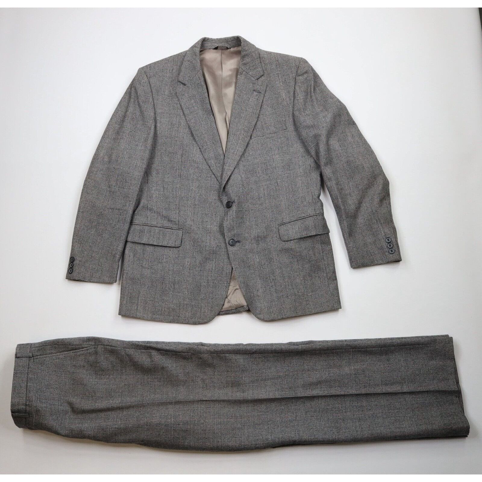 Vintage Vintage 70s Streetwear Wool Houndstooth 2 Piece Suit Size 44R - 1 Thumbnail