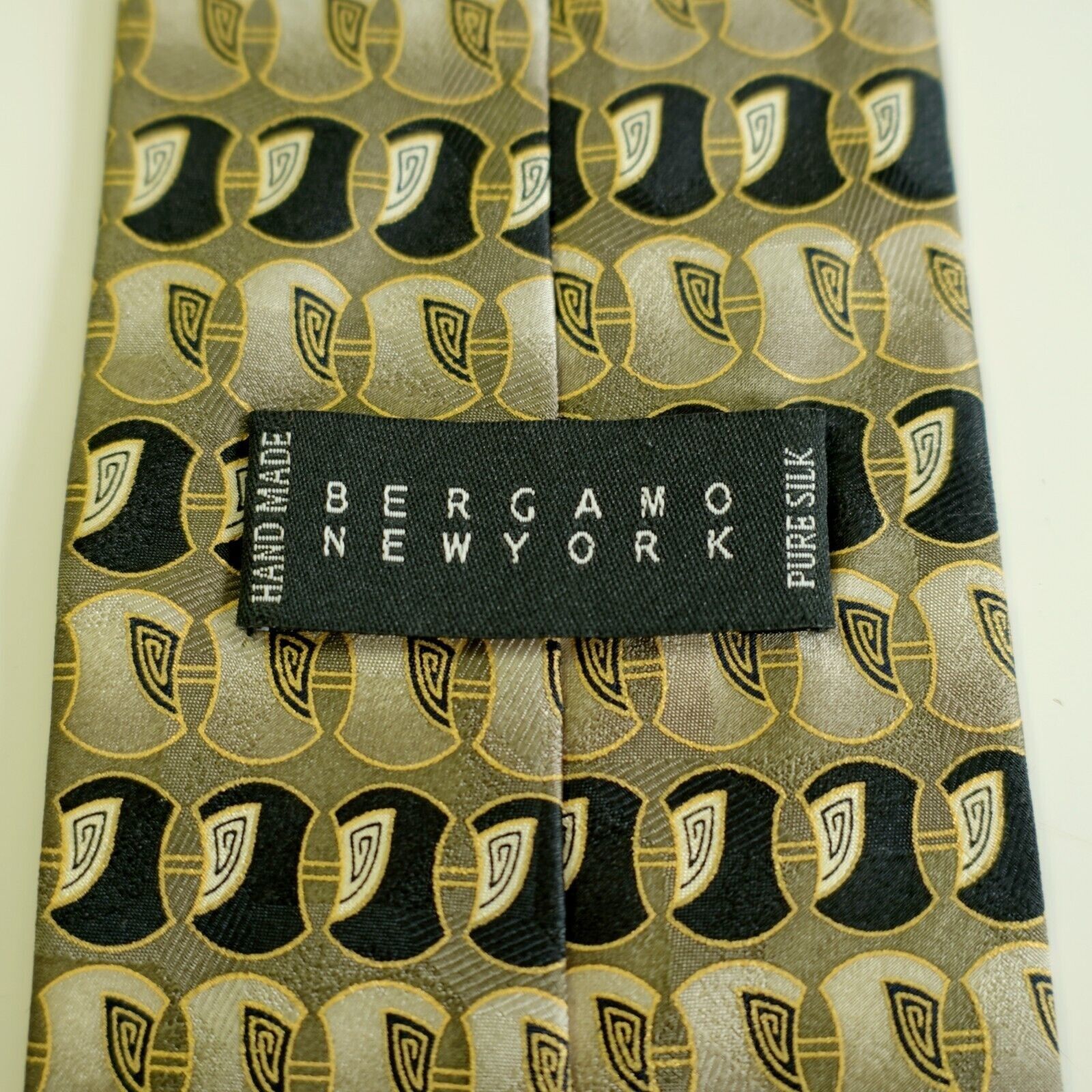 Bergamo New York Bergamo New York Beige Green Black Abstract Geometric Print Size ONE SIZE - 3 Thumbnail