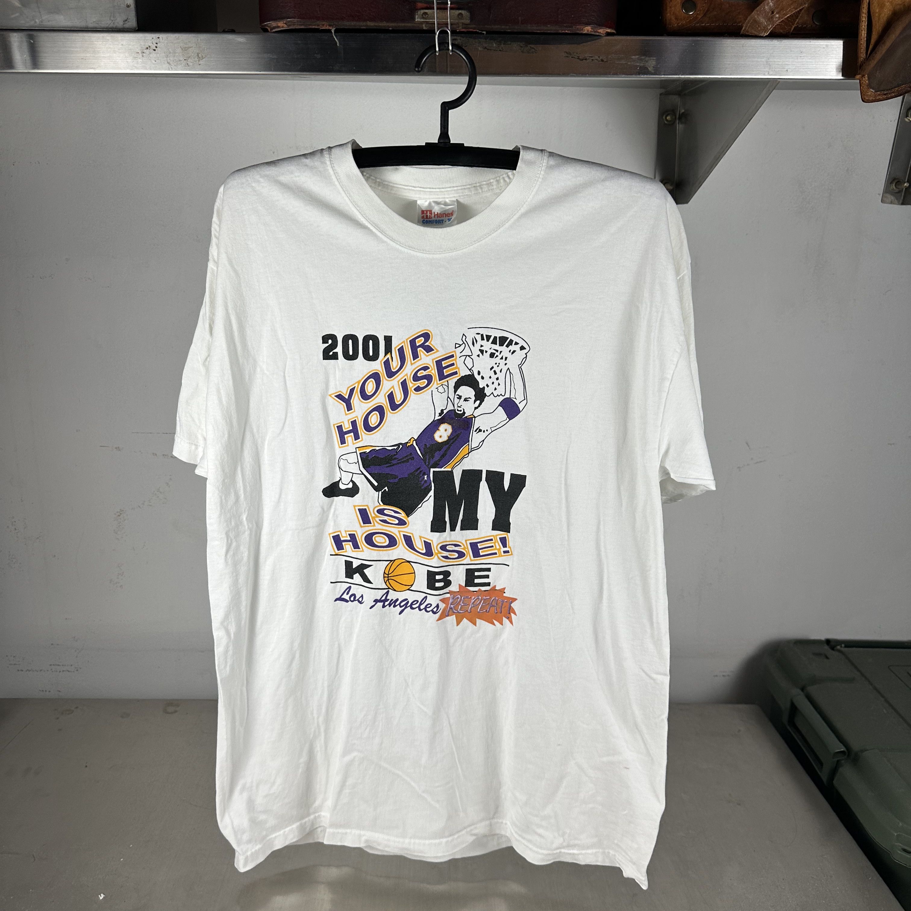 2001 Kobe Bryant Shaq Lakers NBA Your House My House T-shirt
