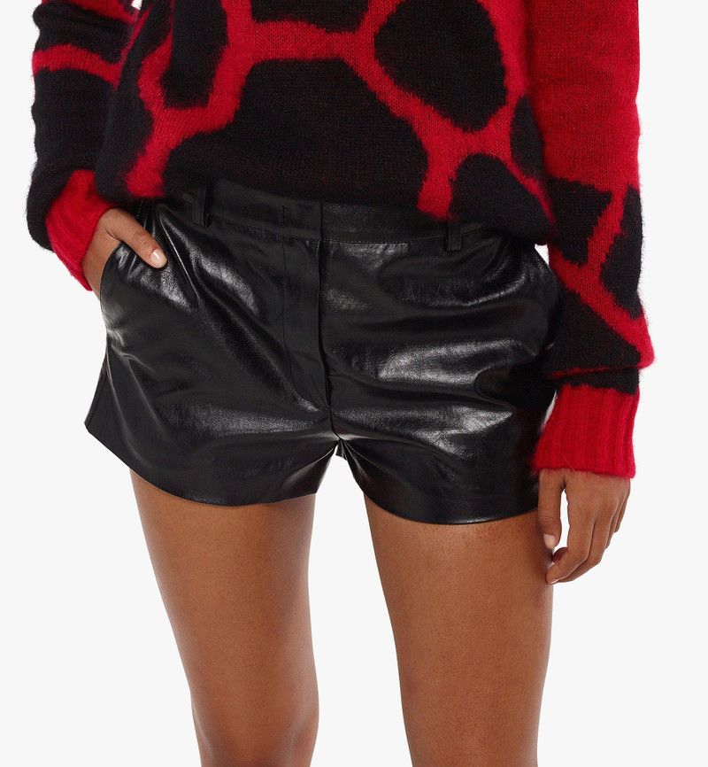 MCM o1mt1gz0126 Shorts in Crushed Faux Leather in Black Size 26" / US 2 / IT 38 - 5 Thumbnail
